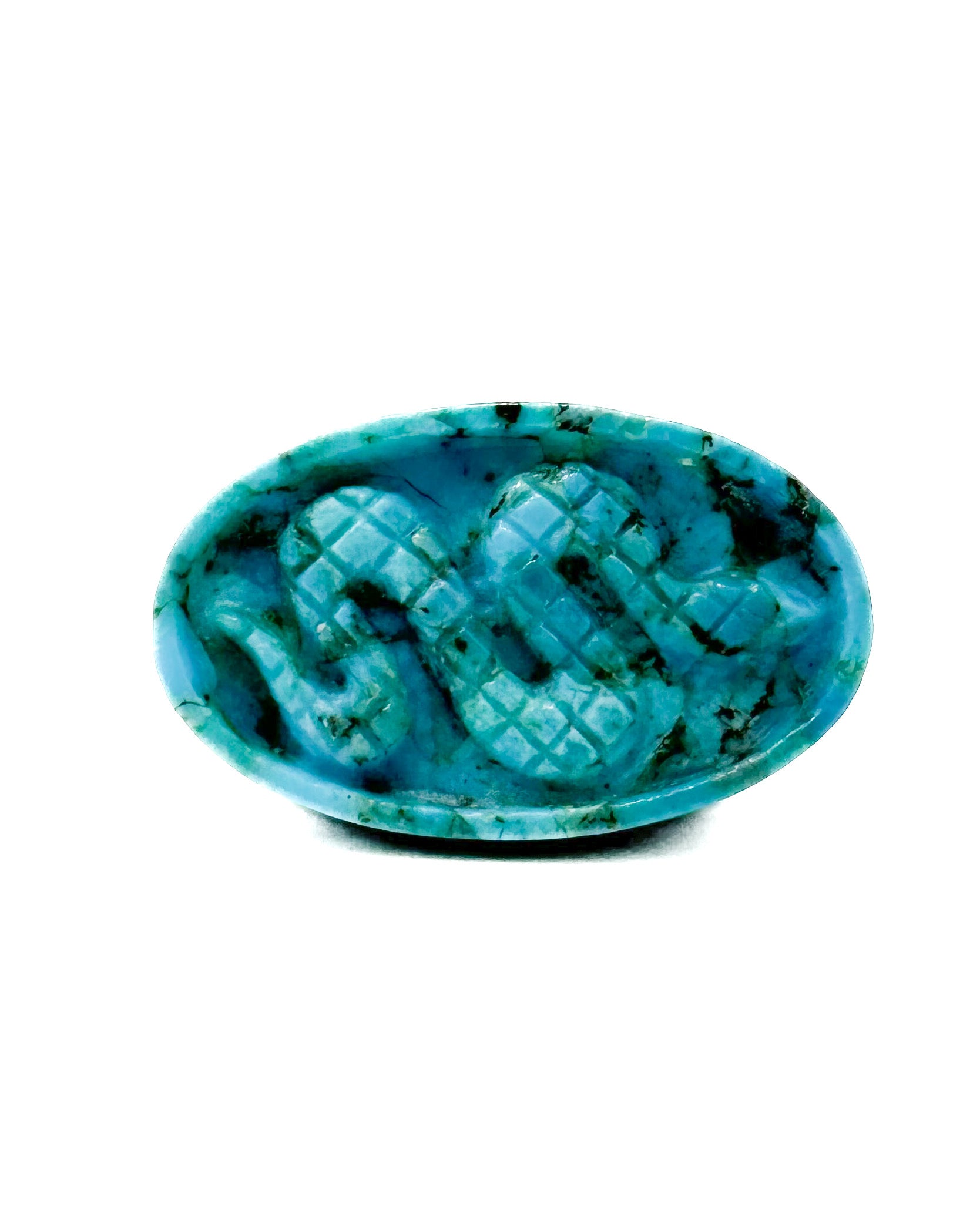 Carved Snake Turquoise Statement Ring