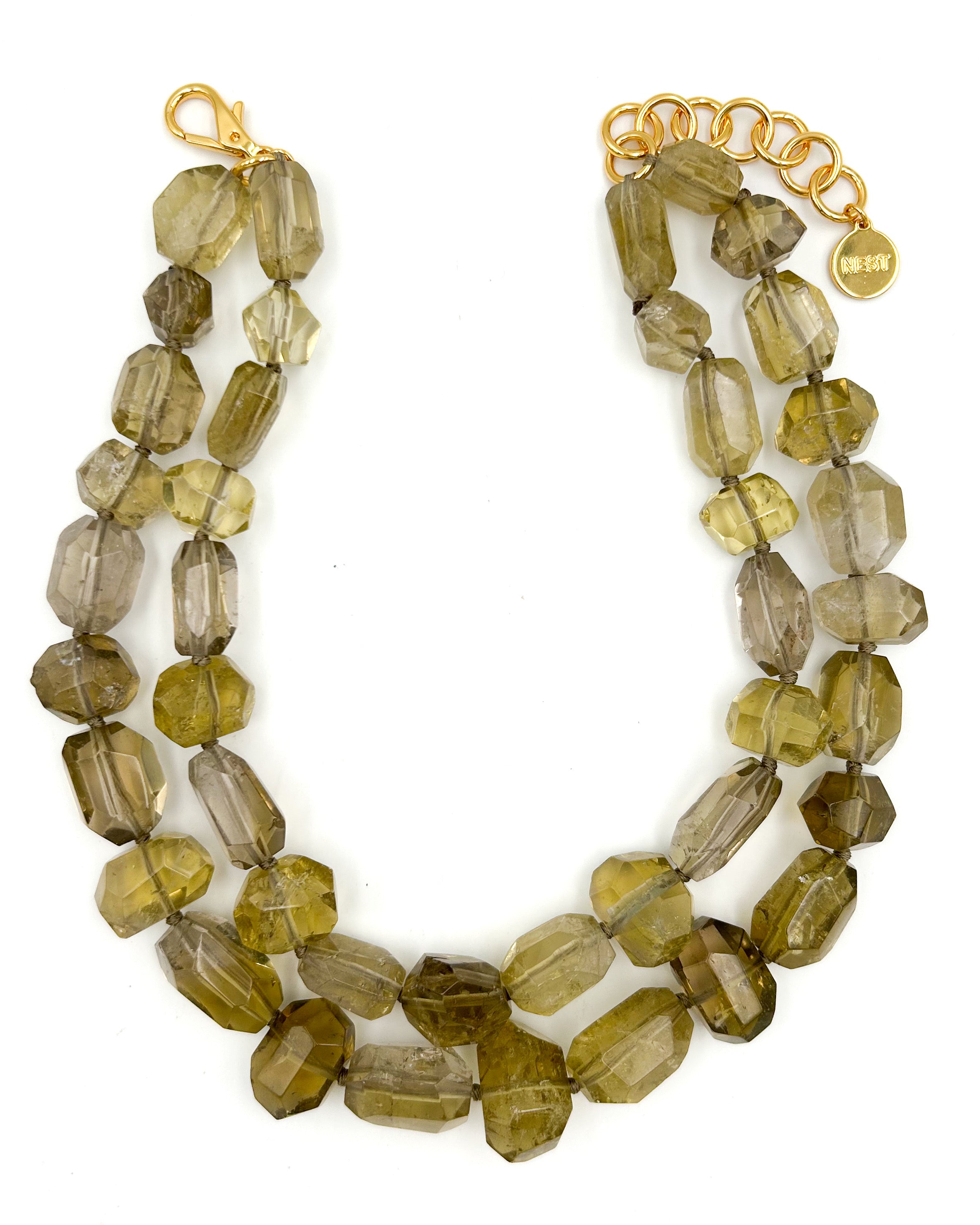 Whiskey Quartz Double Strand Necklace