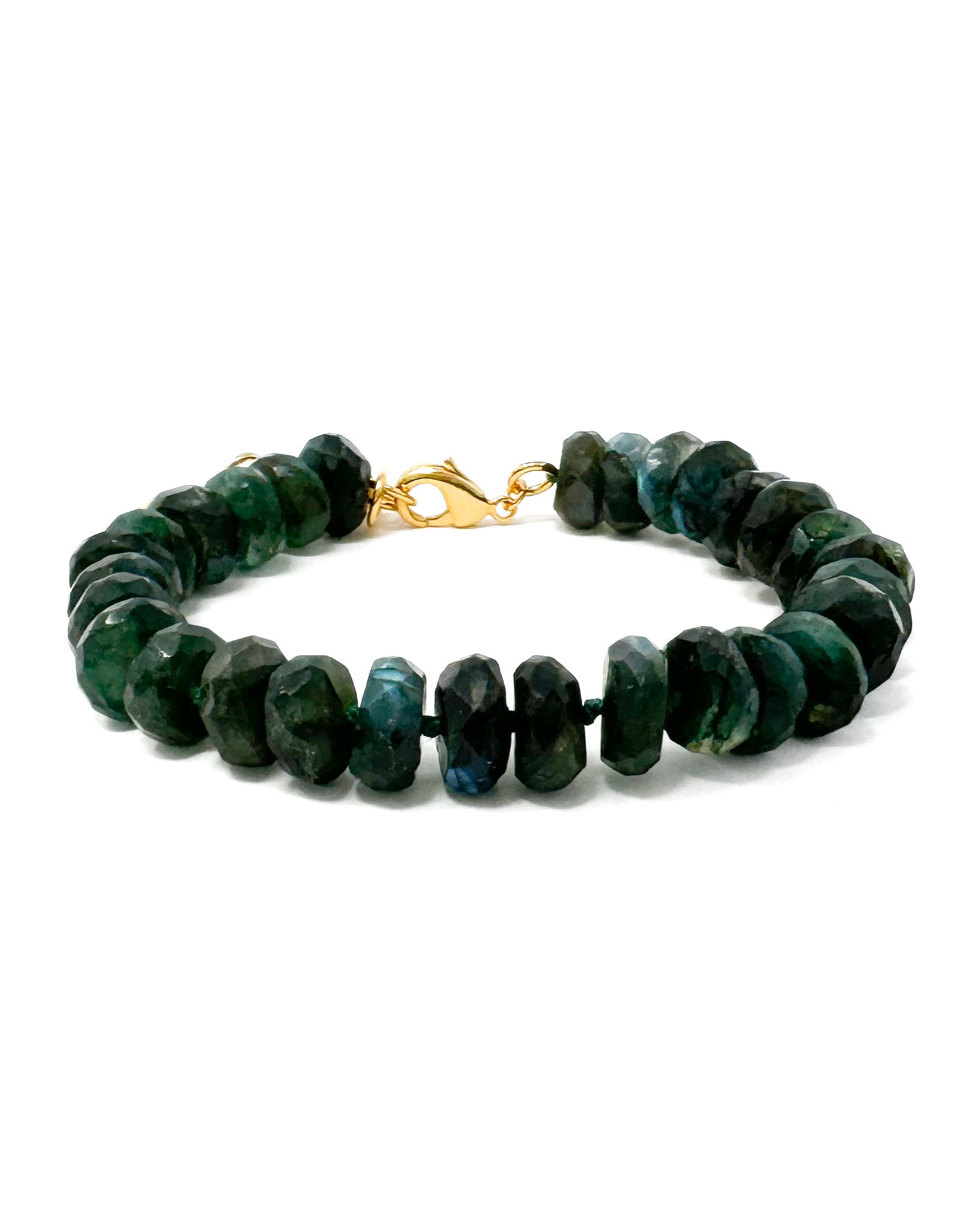 Green Labradorite Beaded Clasp Bracelet