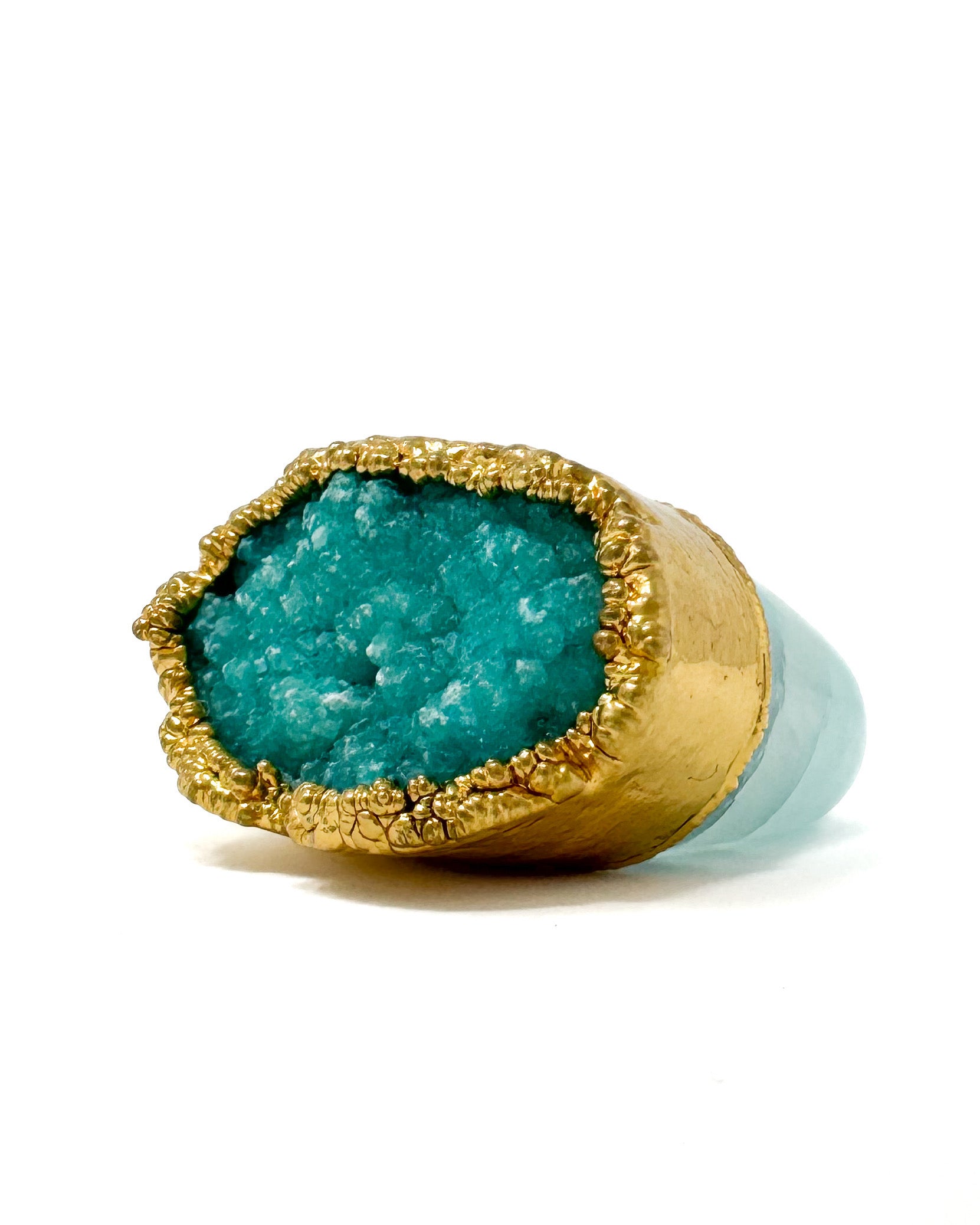 Larimar Druzy Stone Statement Ring