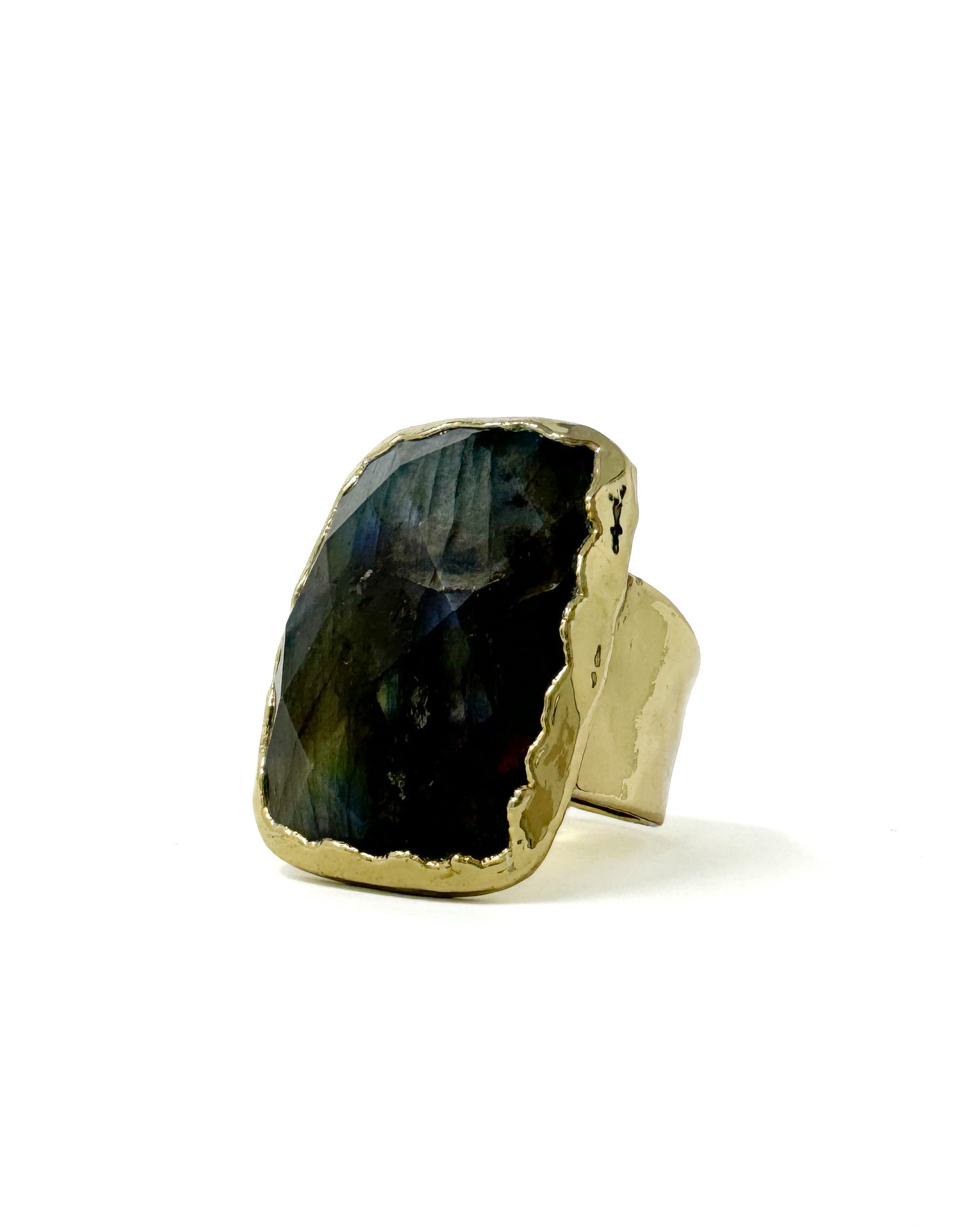 Labradorite Adjustable Statement Ring