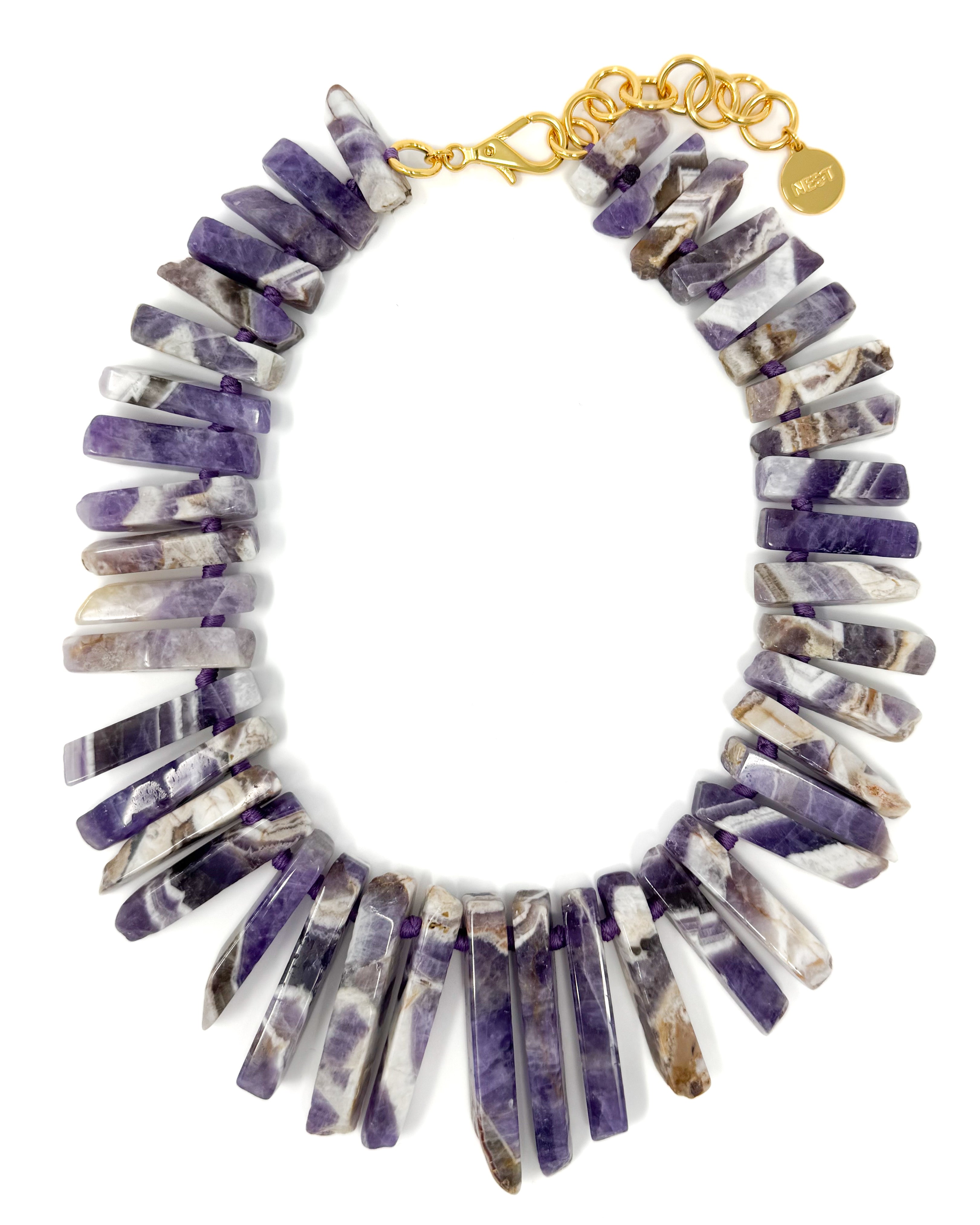 Dogtooth Amethyst Statement Necklace