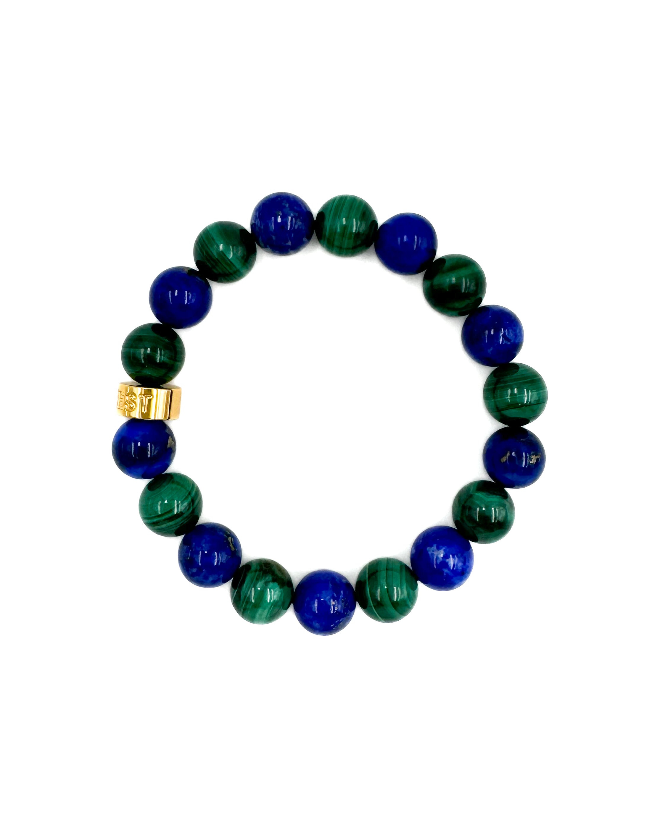 Lapis & Malachite Stretch Bracelet