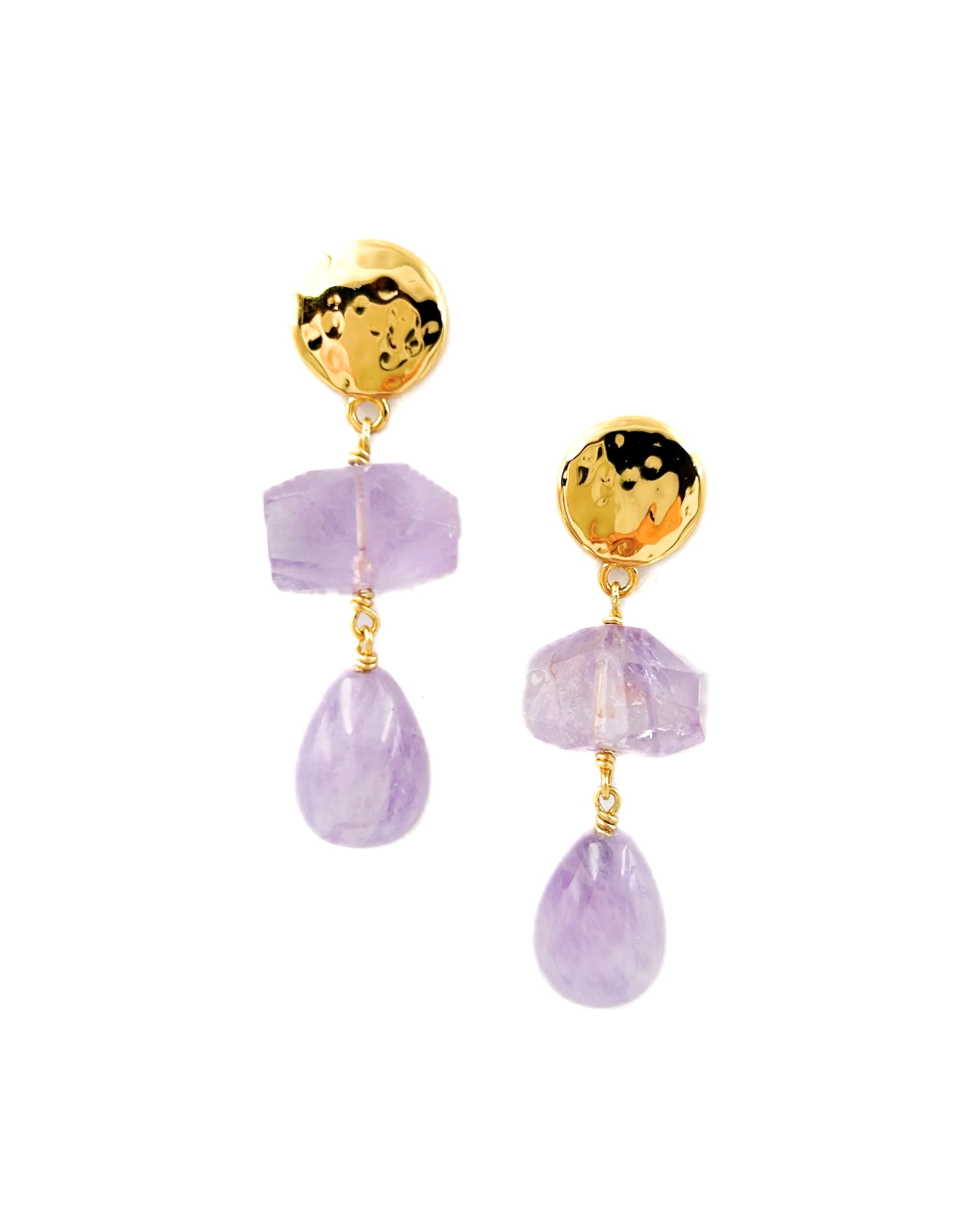 Amethyst Double Drop Earrings