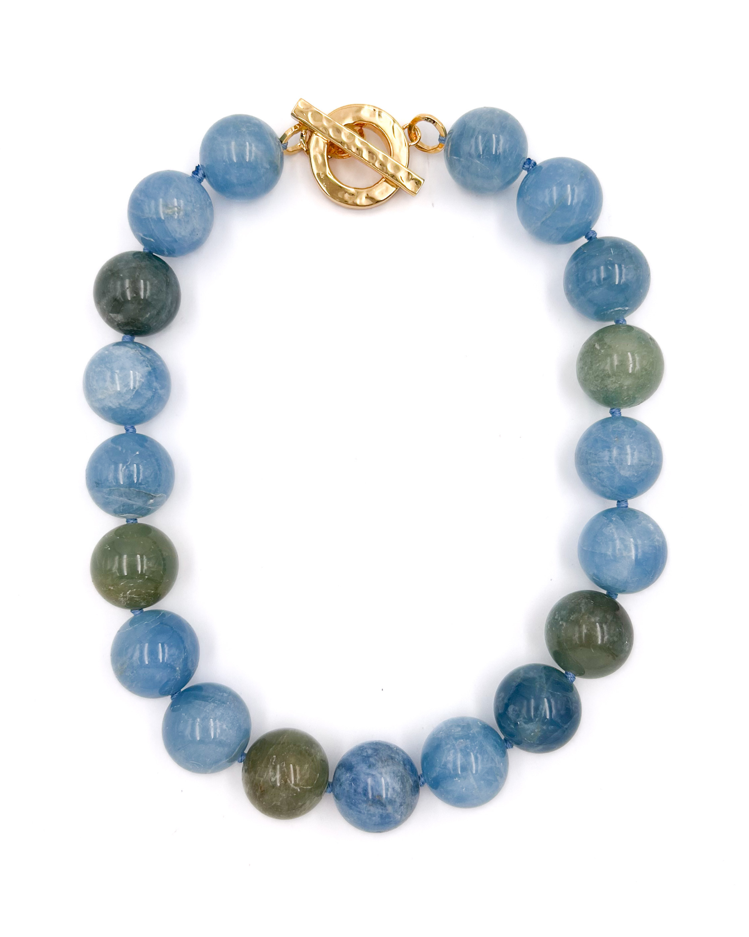 Aquamarine Statement Toggle Necklace