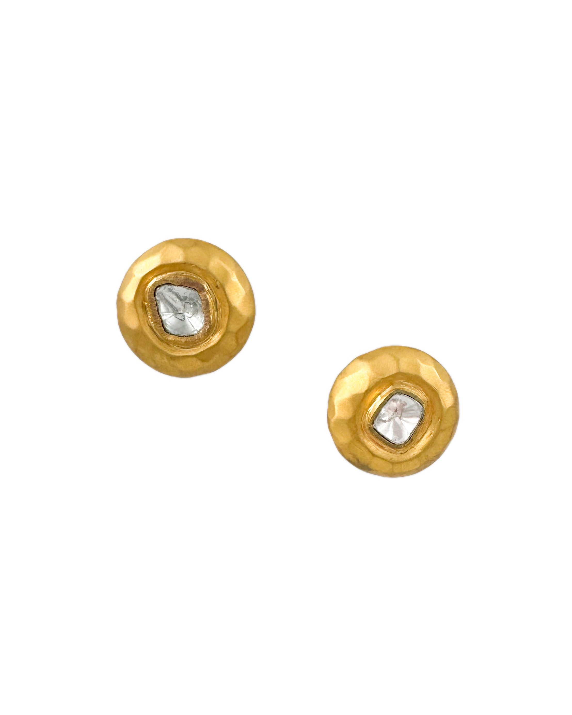 Natural Raw Diamond Stud Earrings