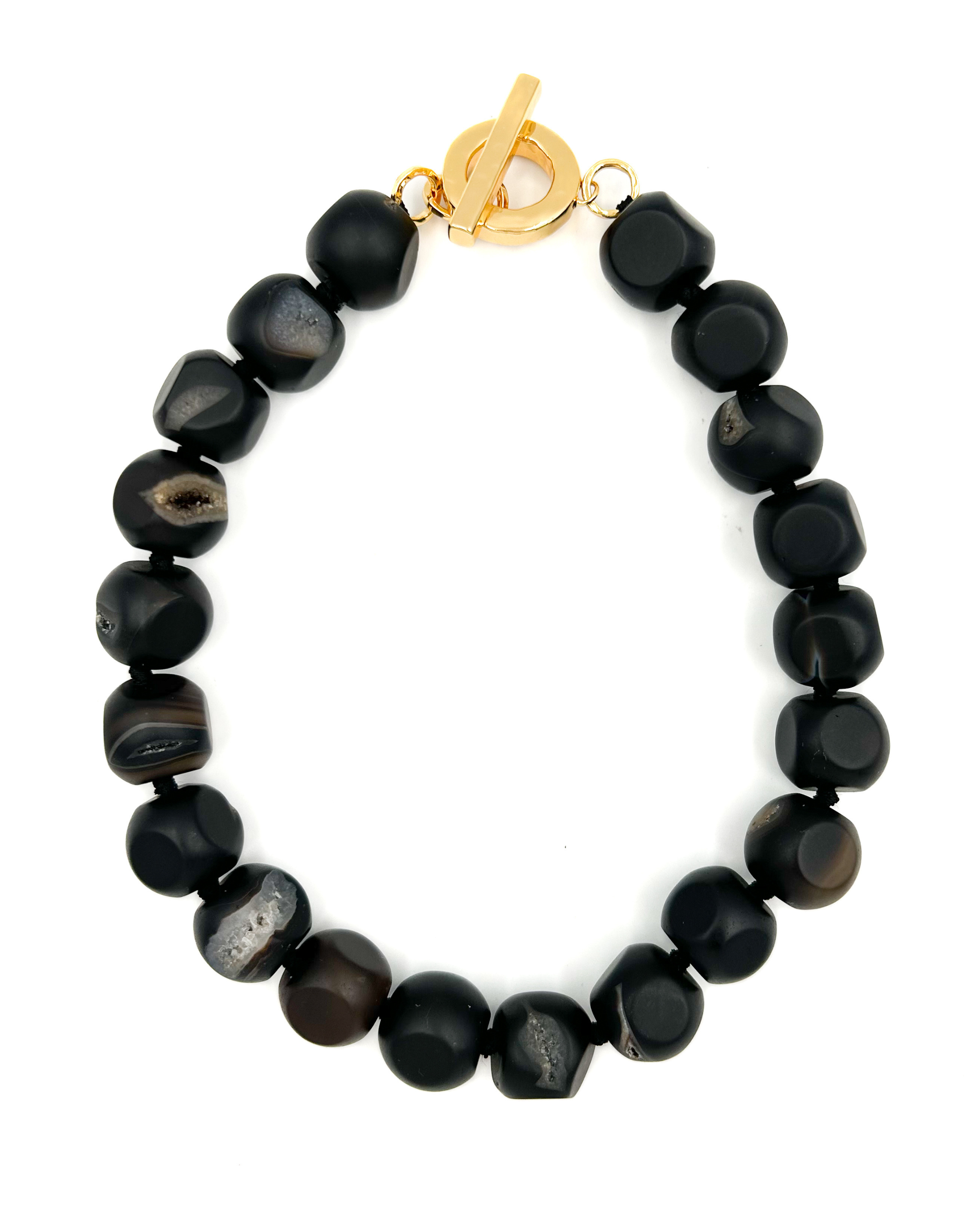 Black Agate Toggle Necklace