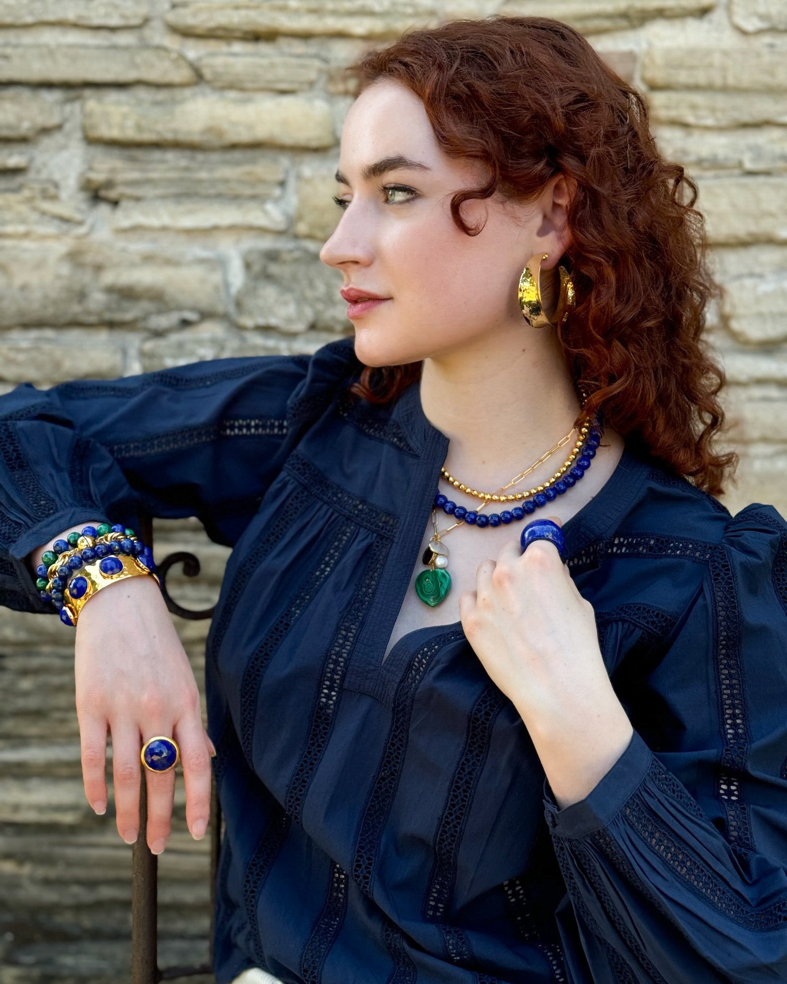 Lapis Stretch Bracelet