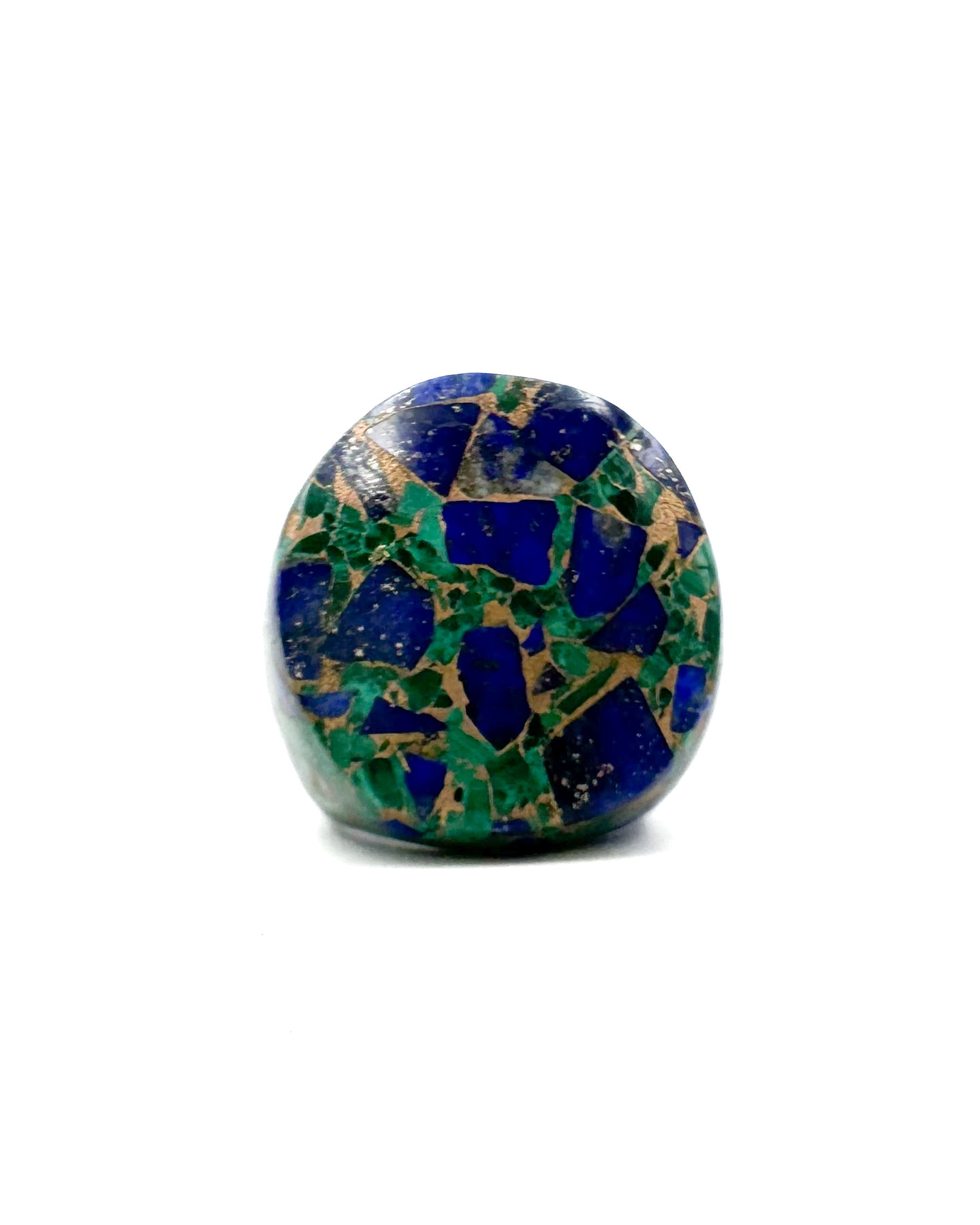 Lapis and Malachite Stone Statement Ring