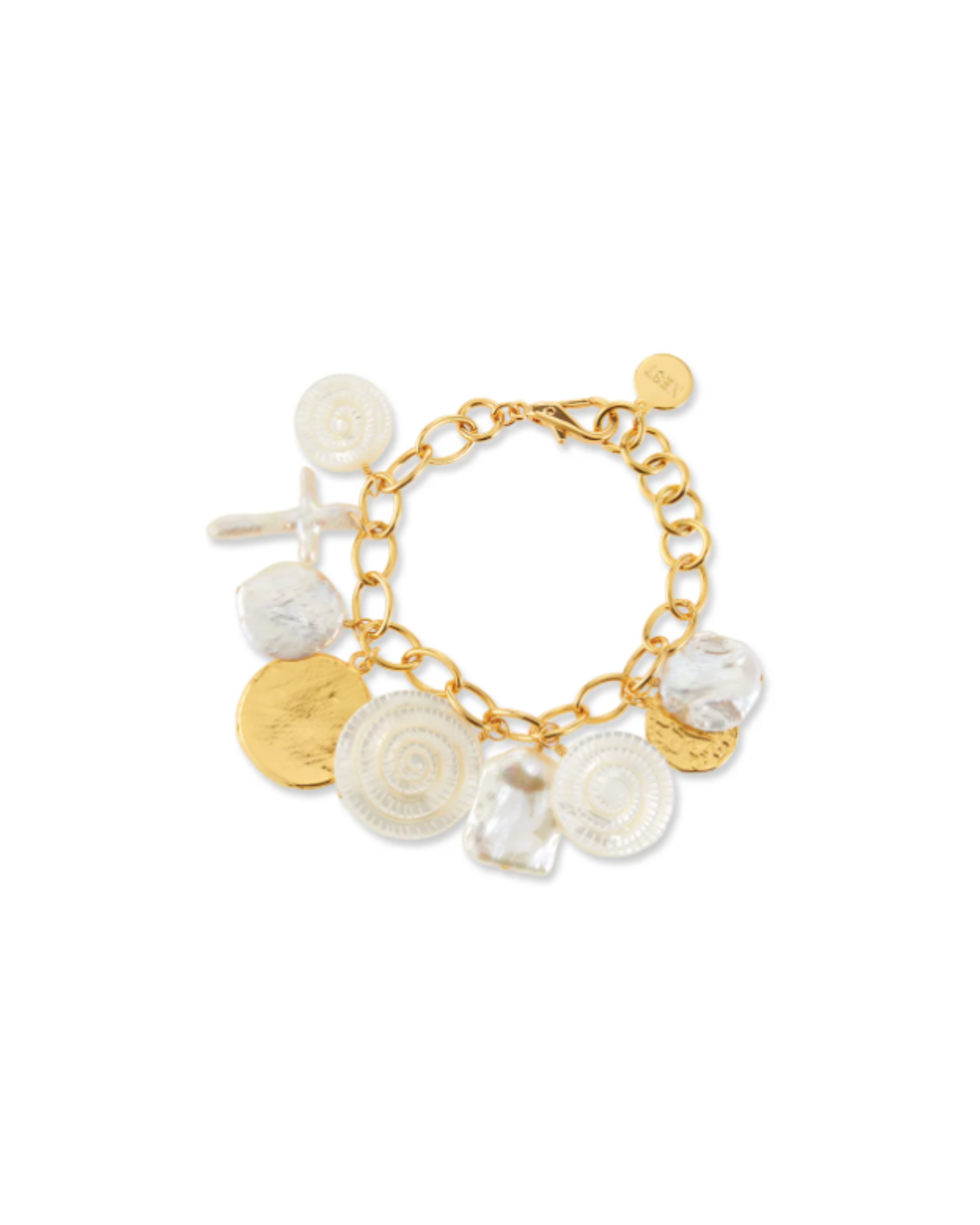 Coin Shell-Charm Bracelet