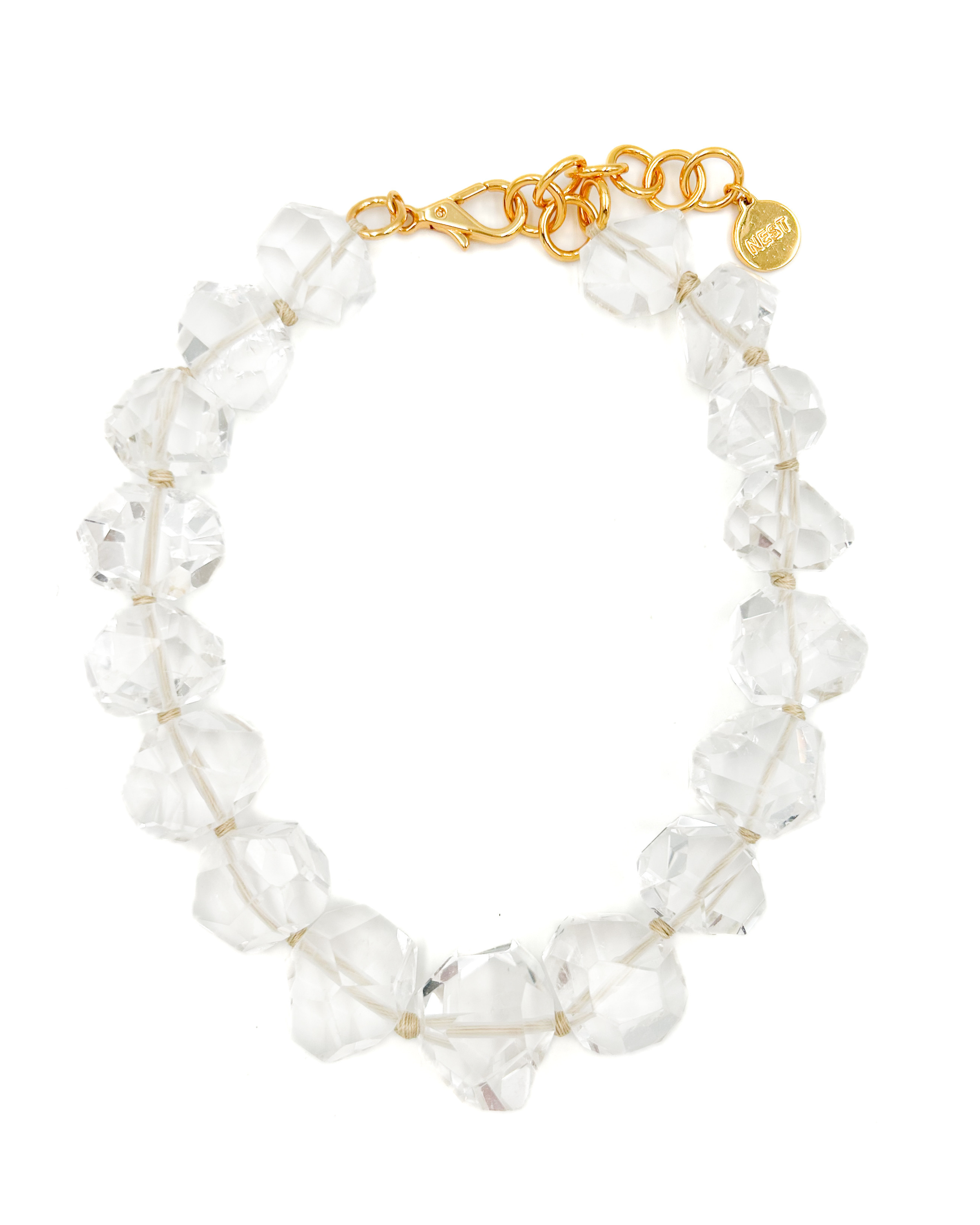 Crystal Nugget Statement Necklace