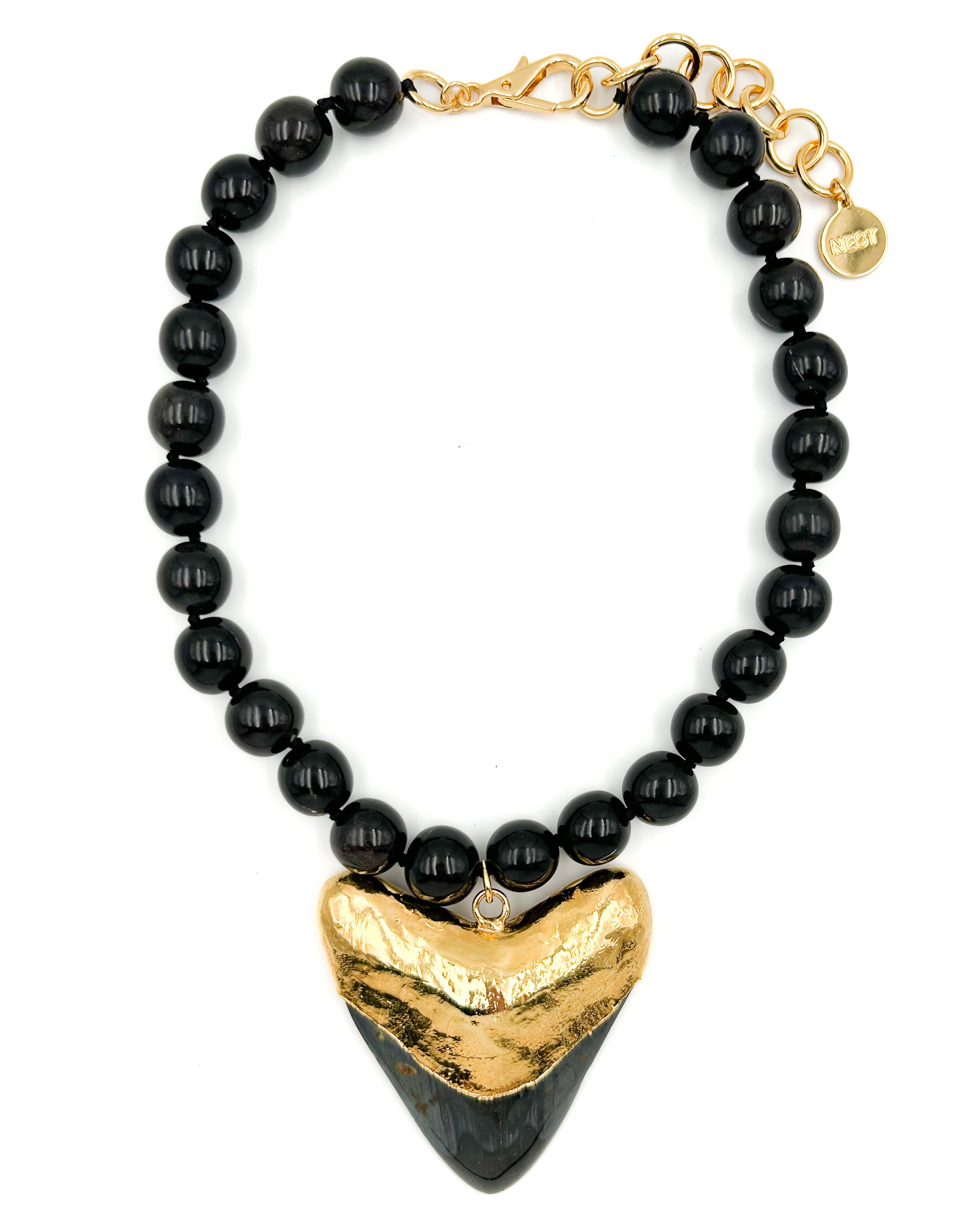 Megaloden Gold Dipped Shark Tooth Necklace