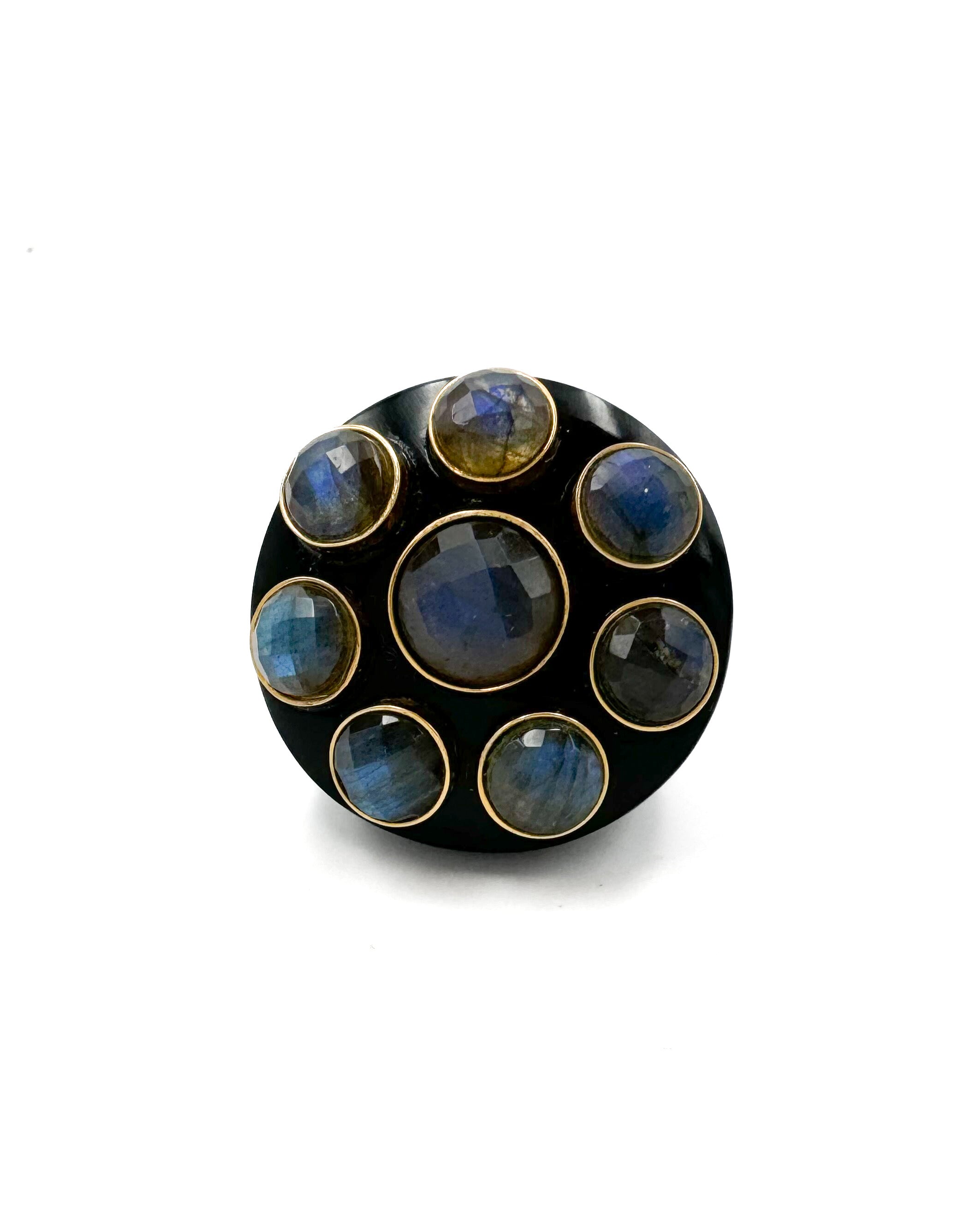 Labradorite Studded Horn Ring