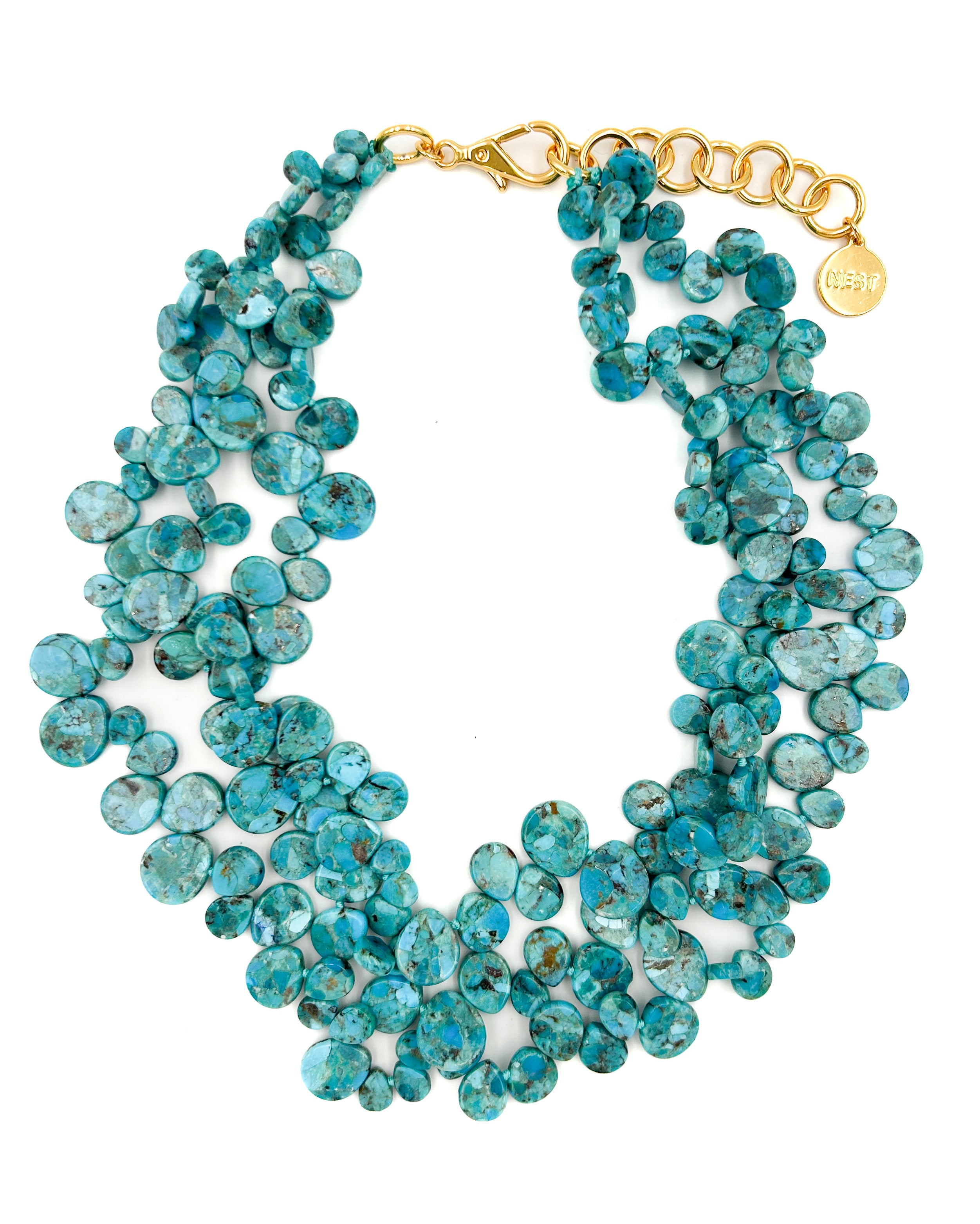 Turquoise Cluster Necklace