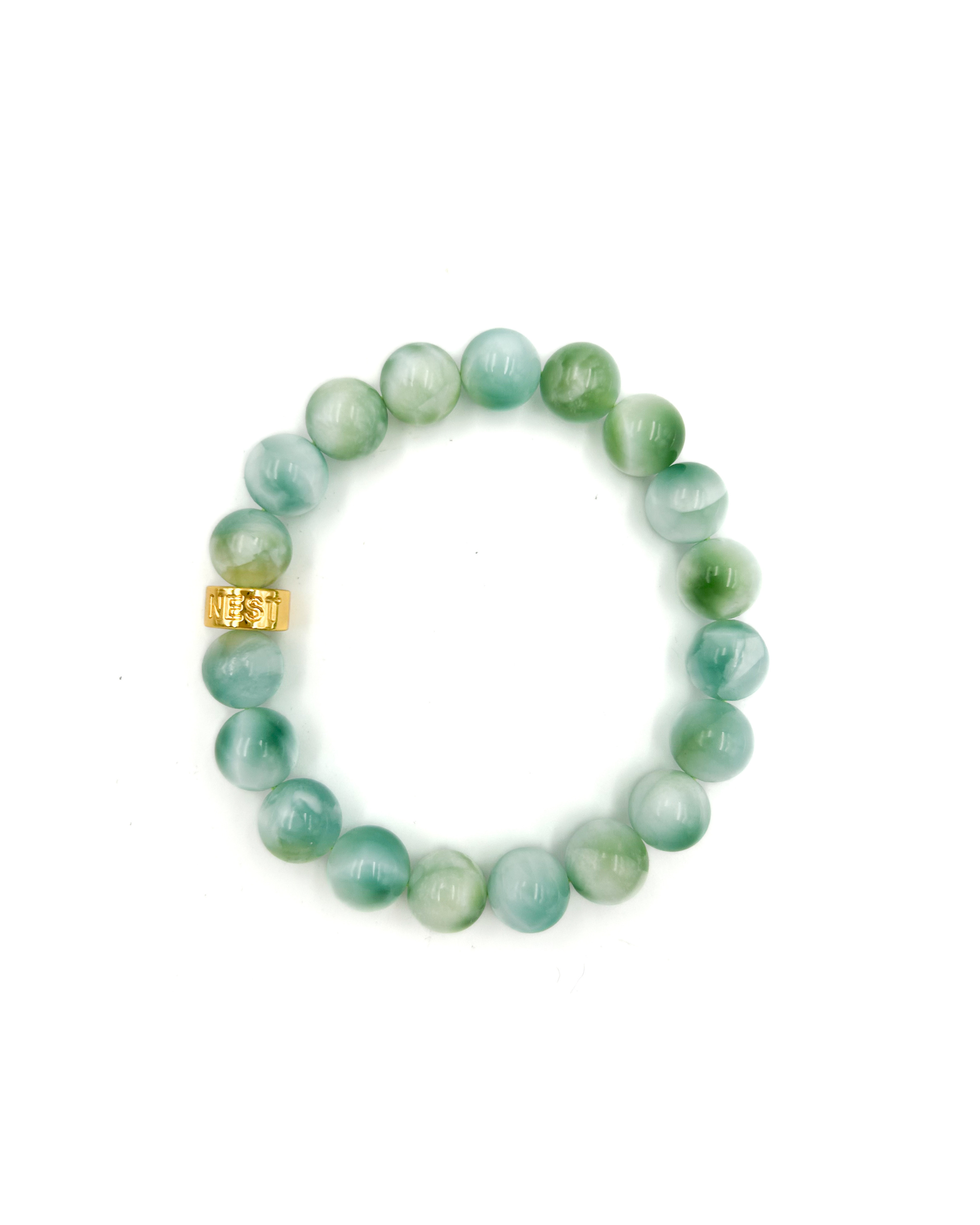 Green Moonstone Stretch Bracelet