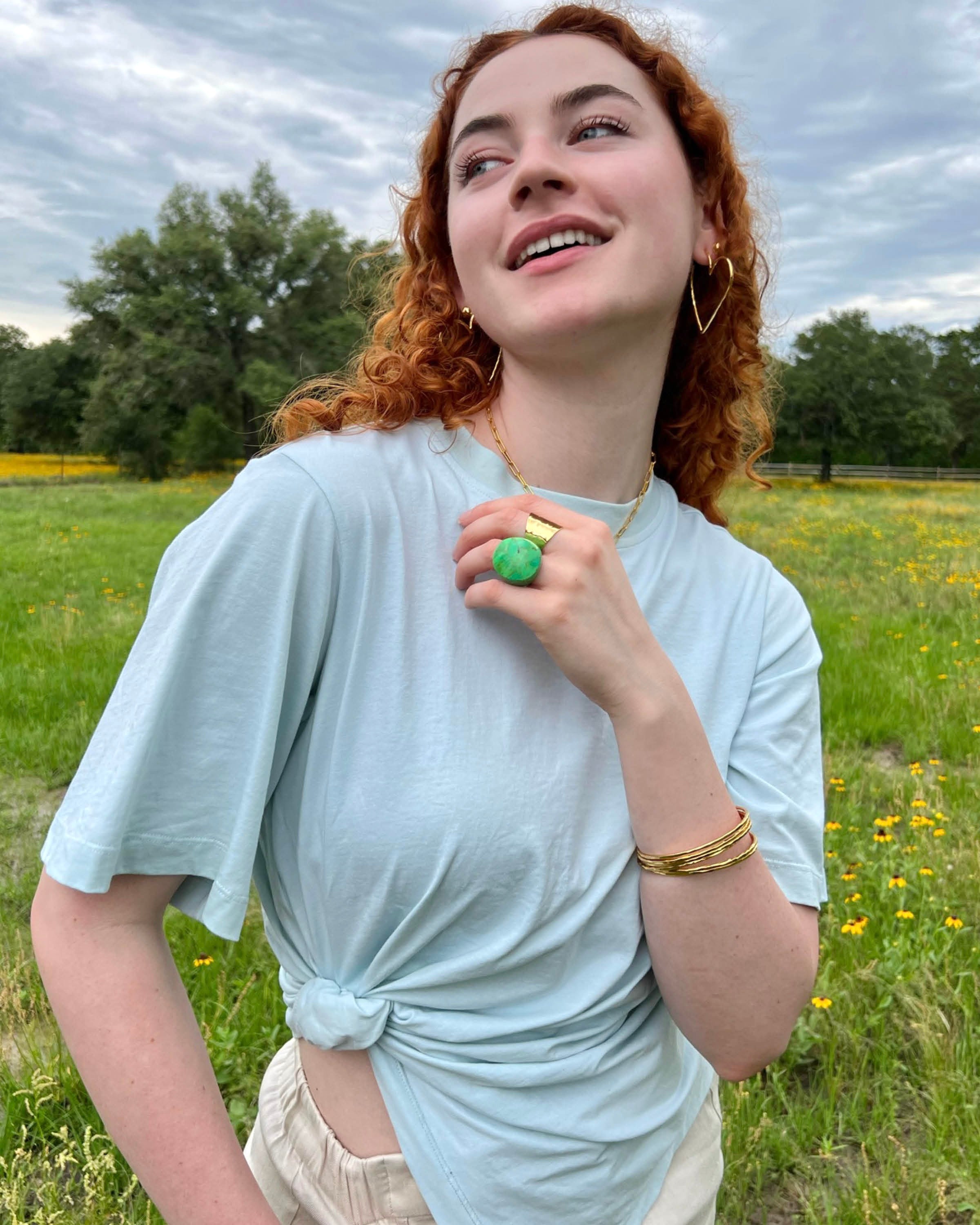 Green Turquoise Statement Ring