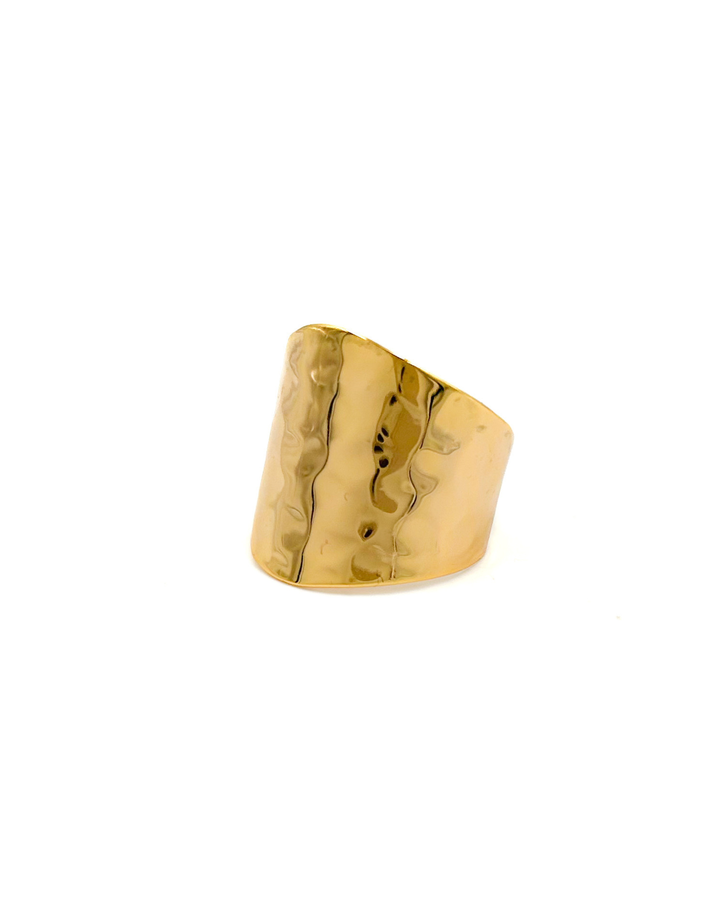 Hammered Gold Adjustable Ring