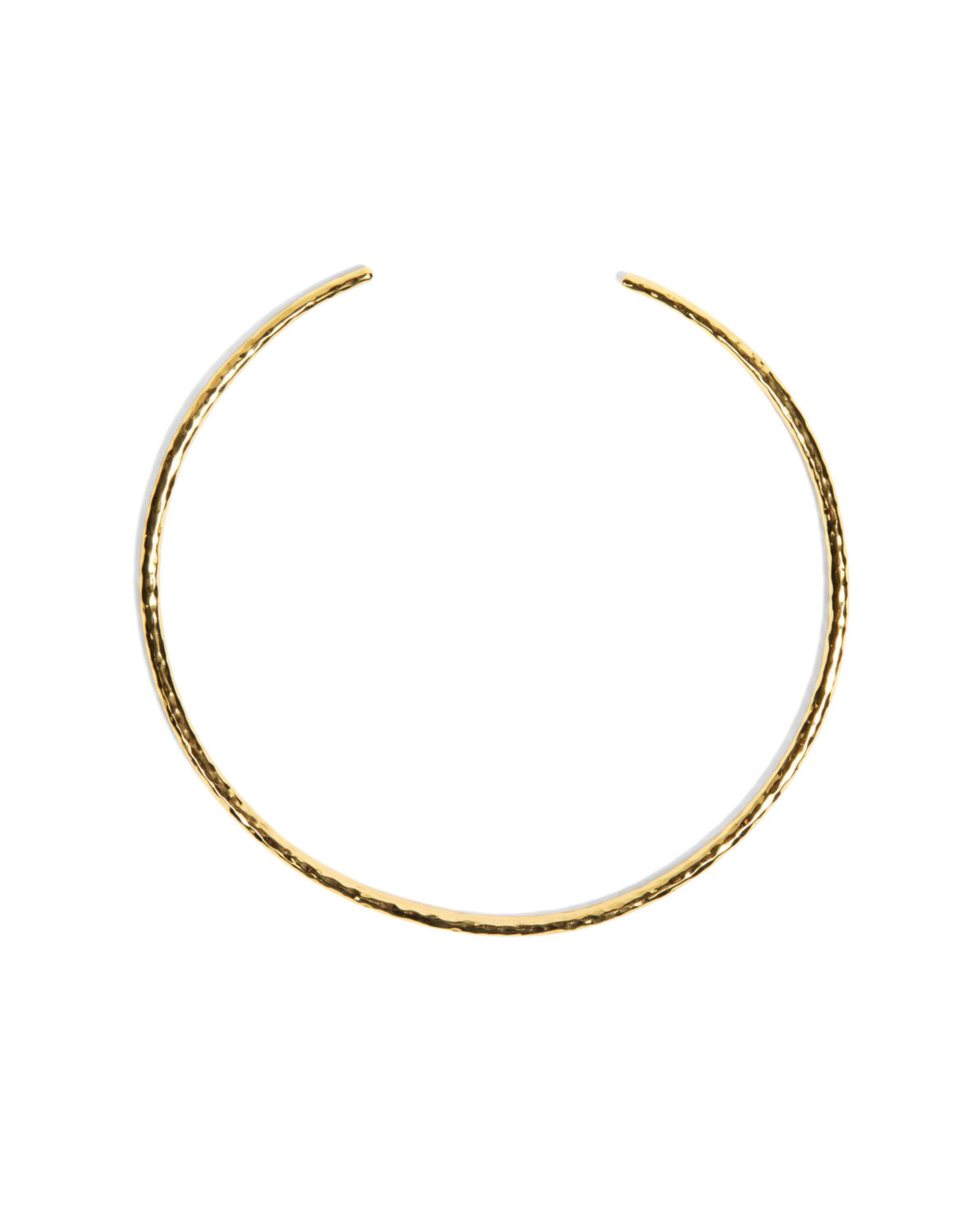 Hammered Gold Collar Necklace