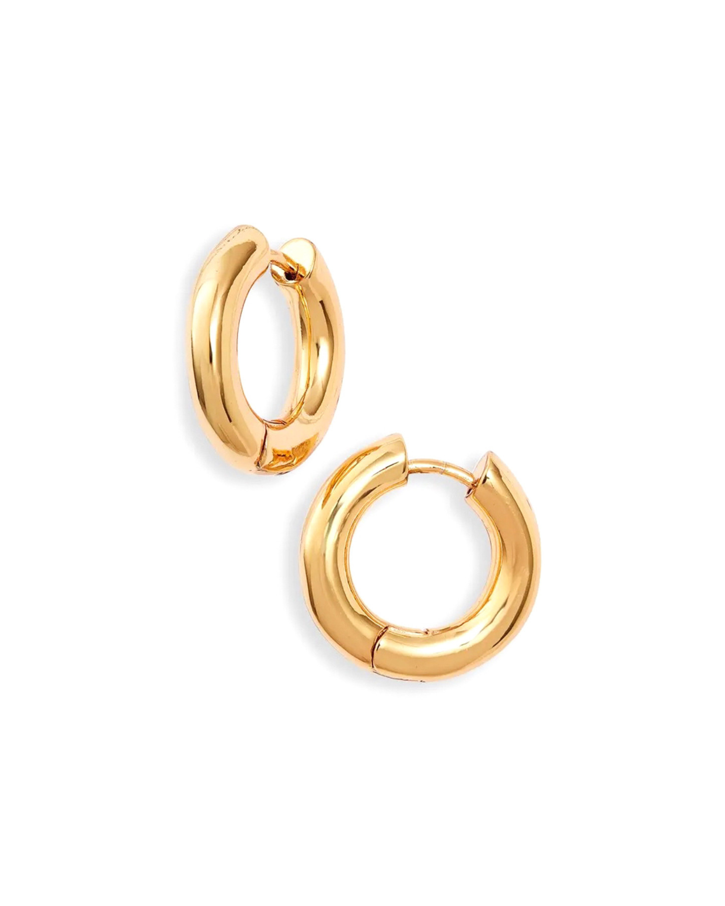 High Polish Mini Gold Huggie Hoops