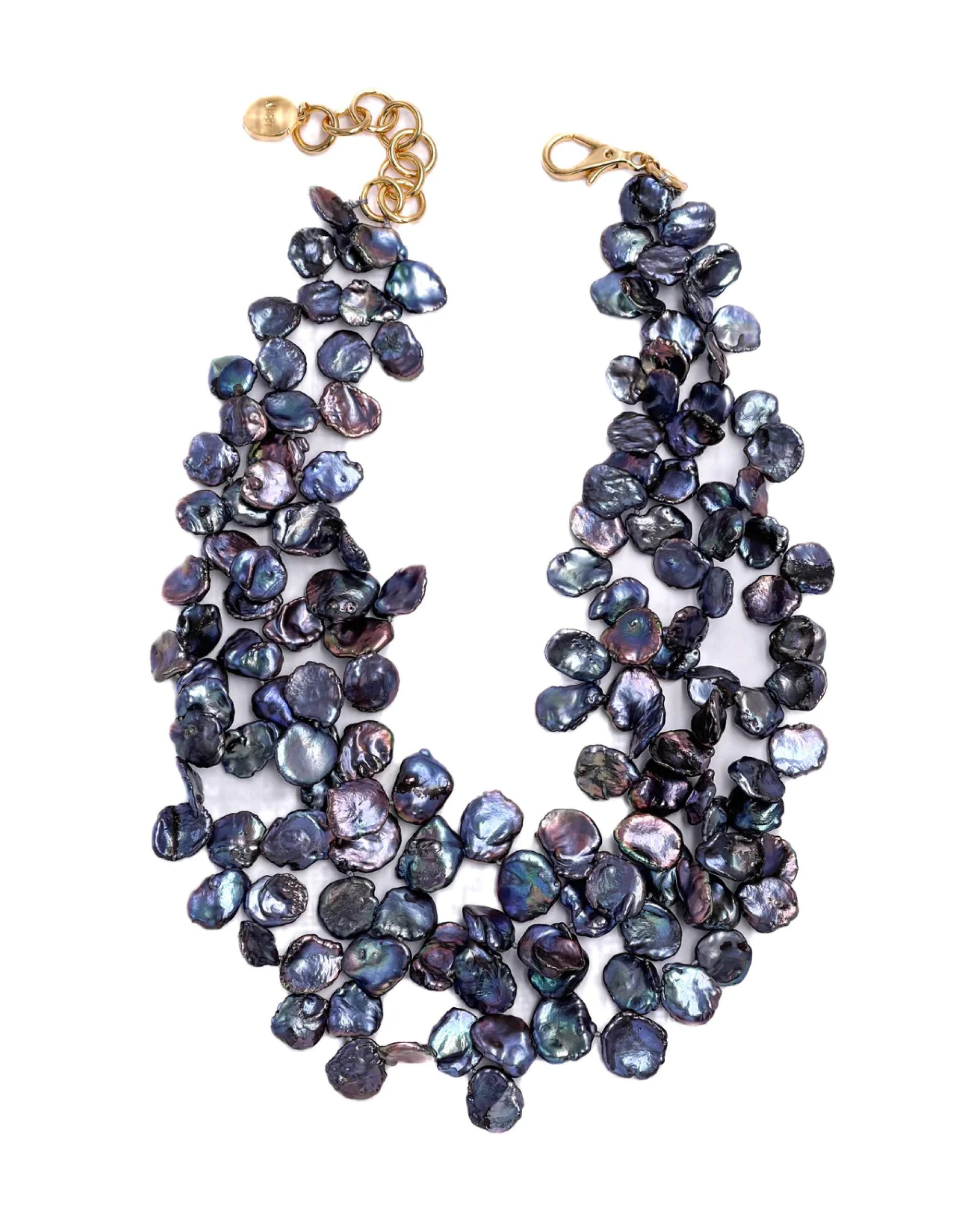 Iridescent Freshwater Pearl Cluster Necklace