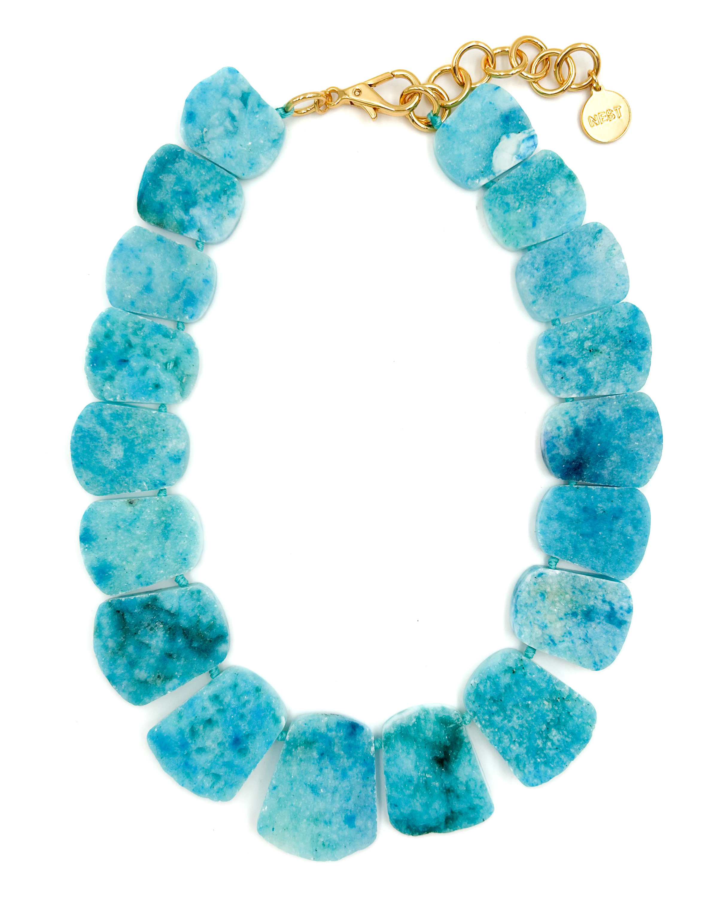 Larimar Druzy Statement Necklace