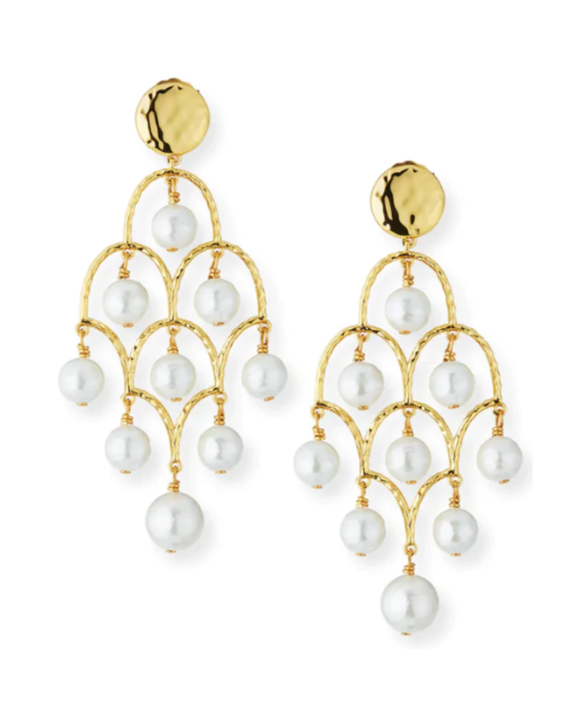 Mother of Pearl Chandelier Earrings