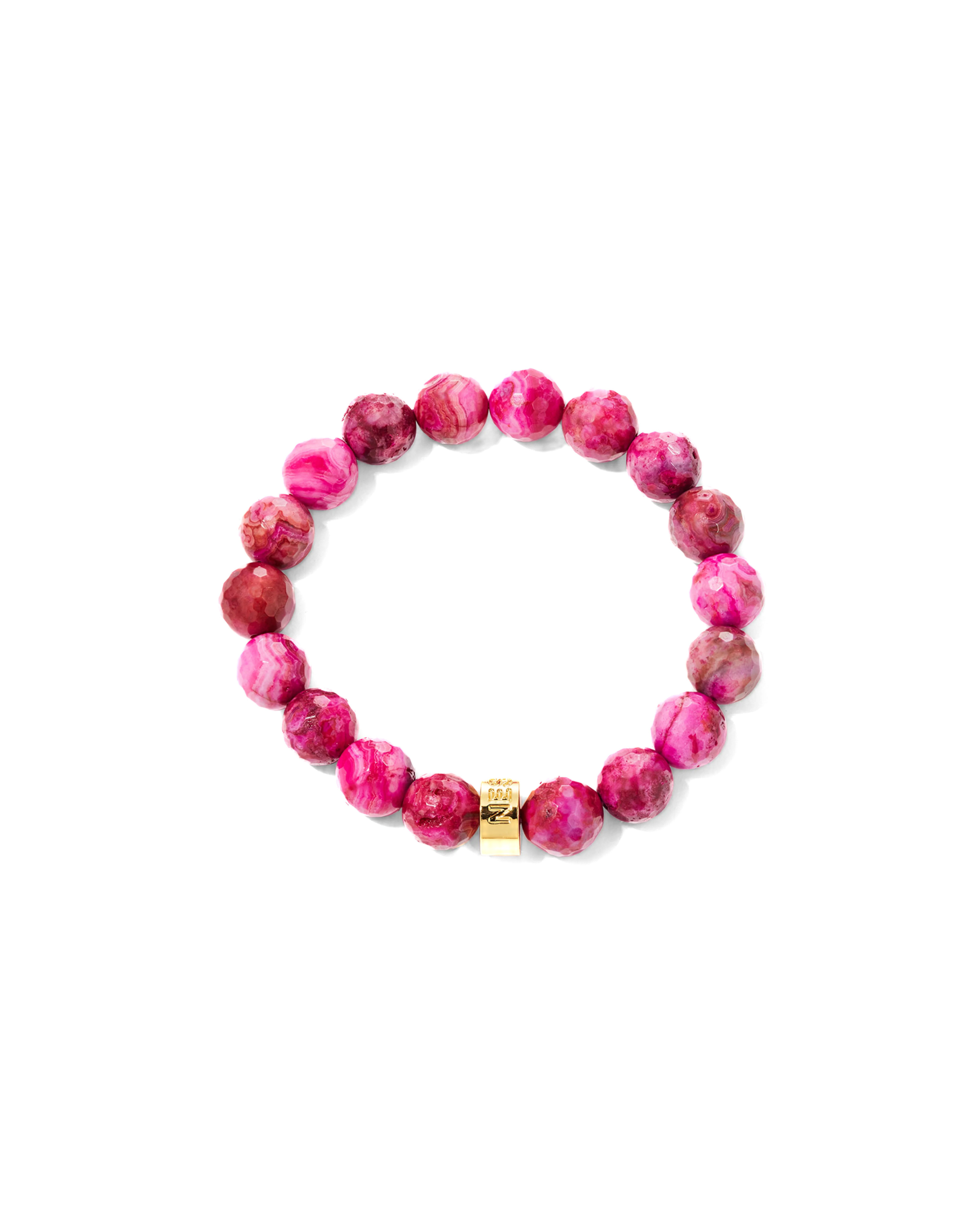 Magenta Agate Stretch Bracelet