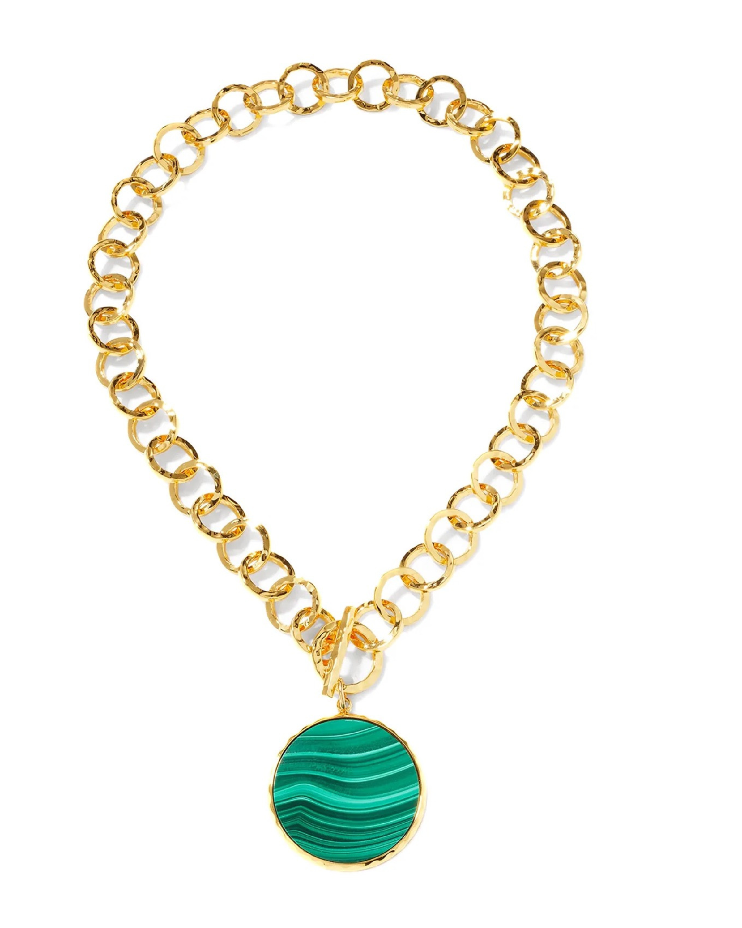 Malachite Pendant on Chain