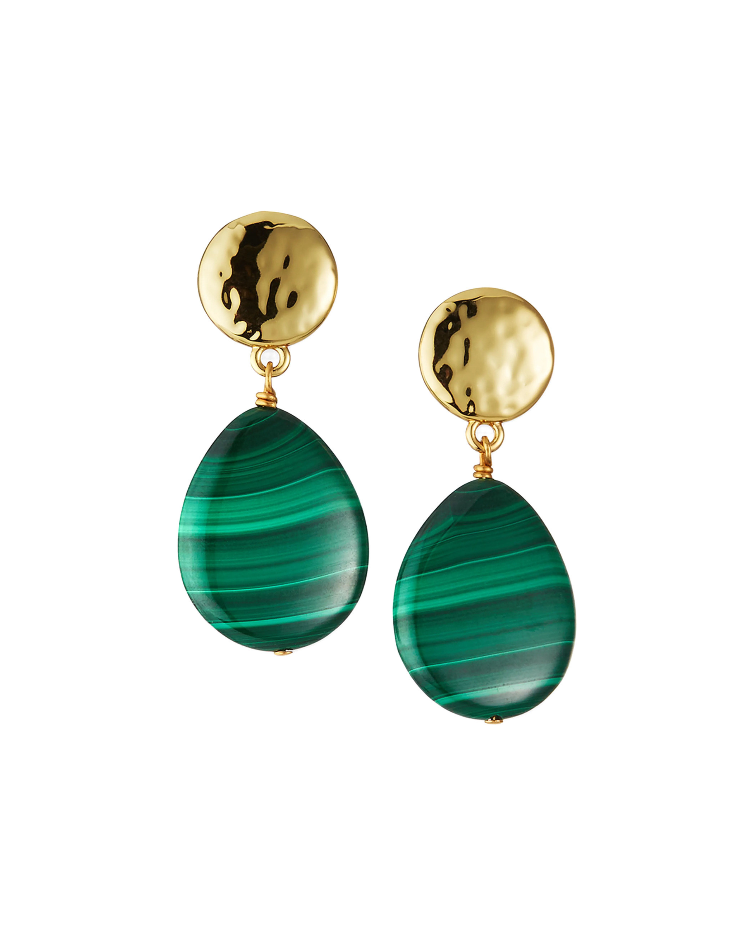 Malachite Teardrop Earrings