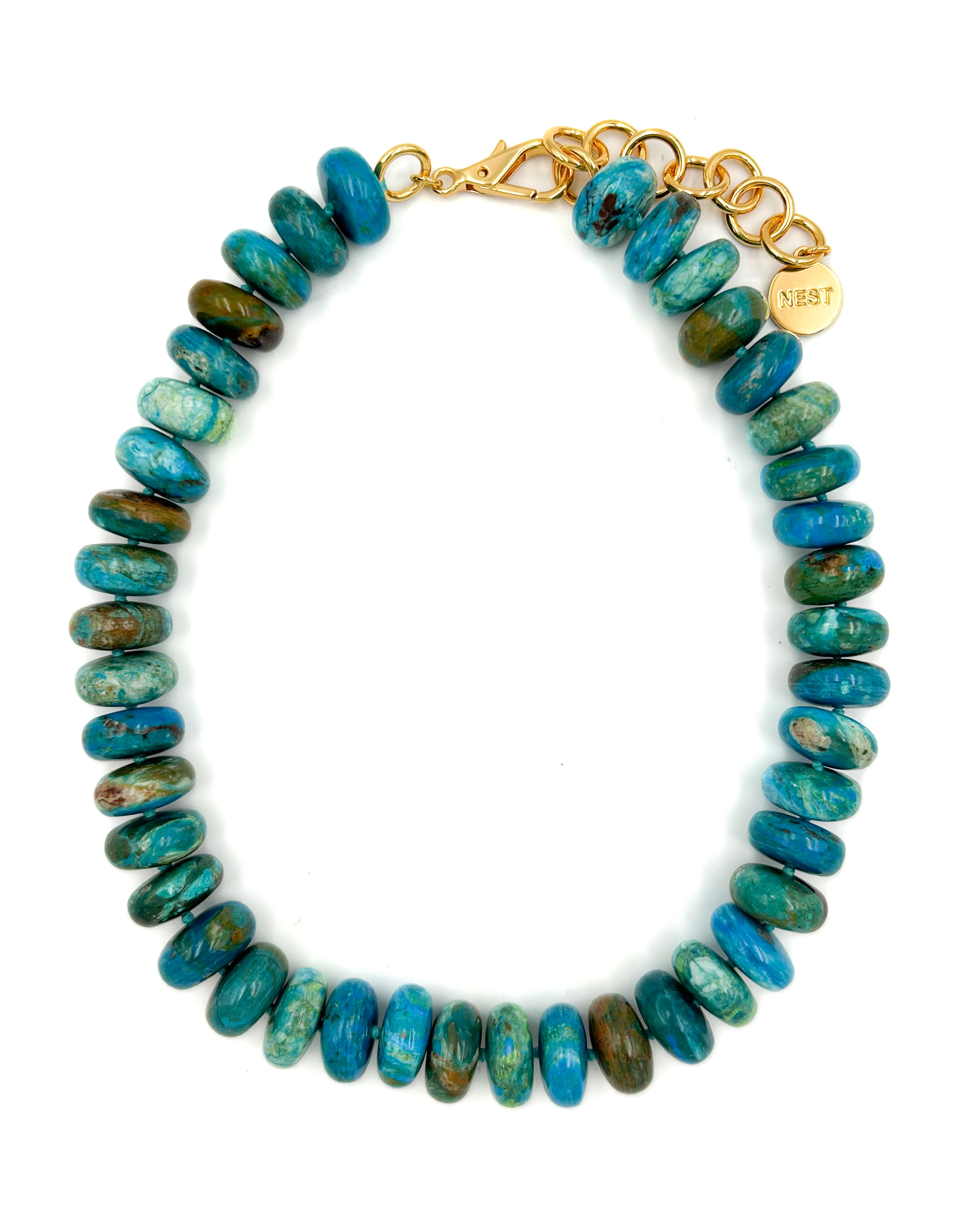 Opalina Rondelle Gemstone Strand Necklace