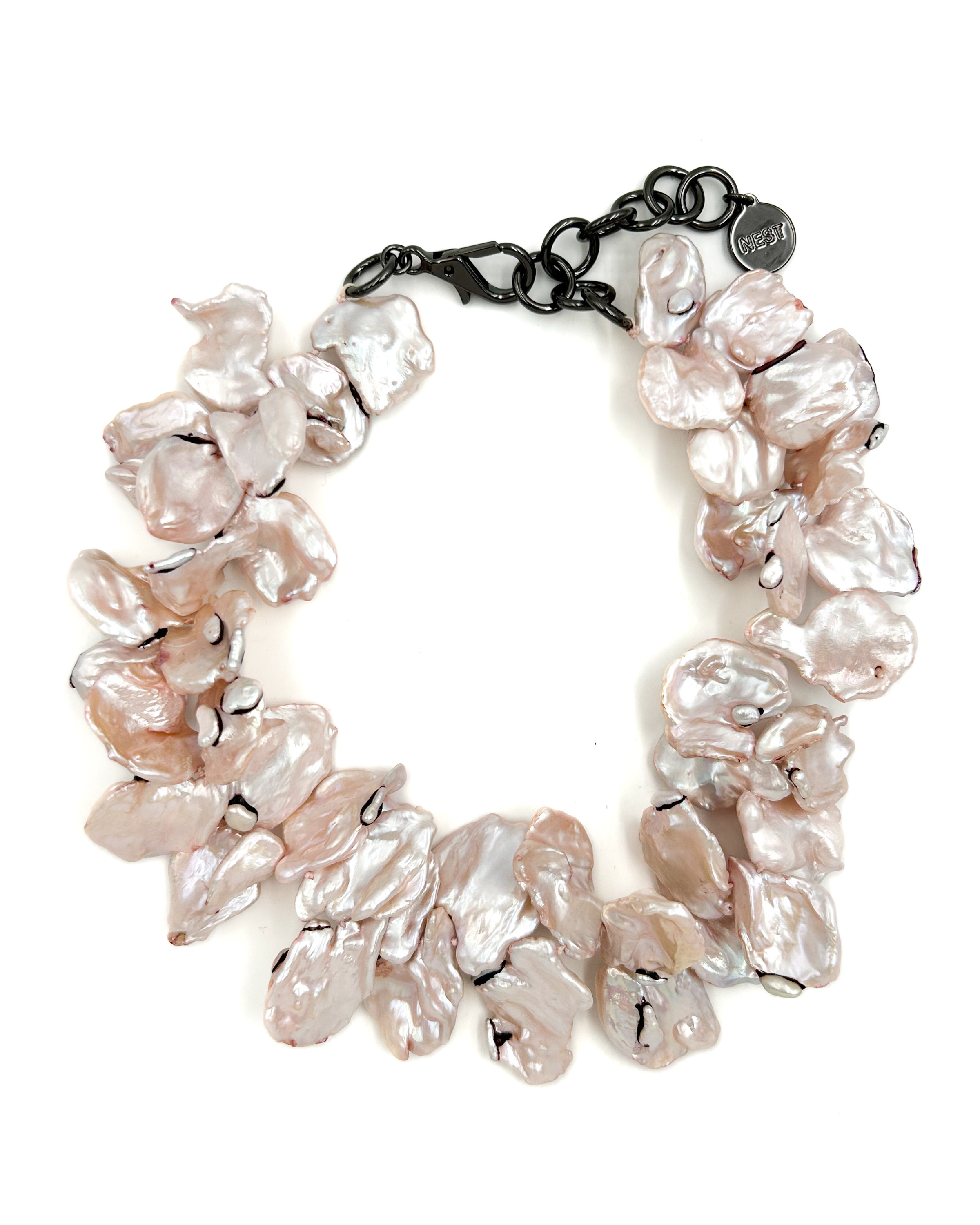 Pink Baroque Pearl Single Strand Necklace