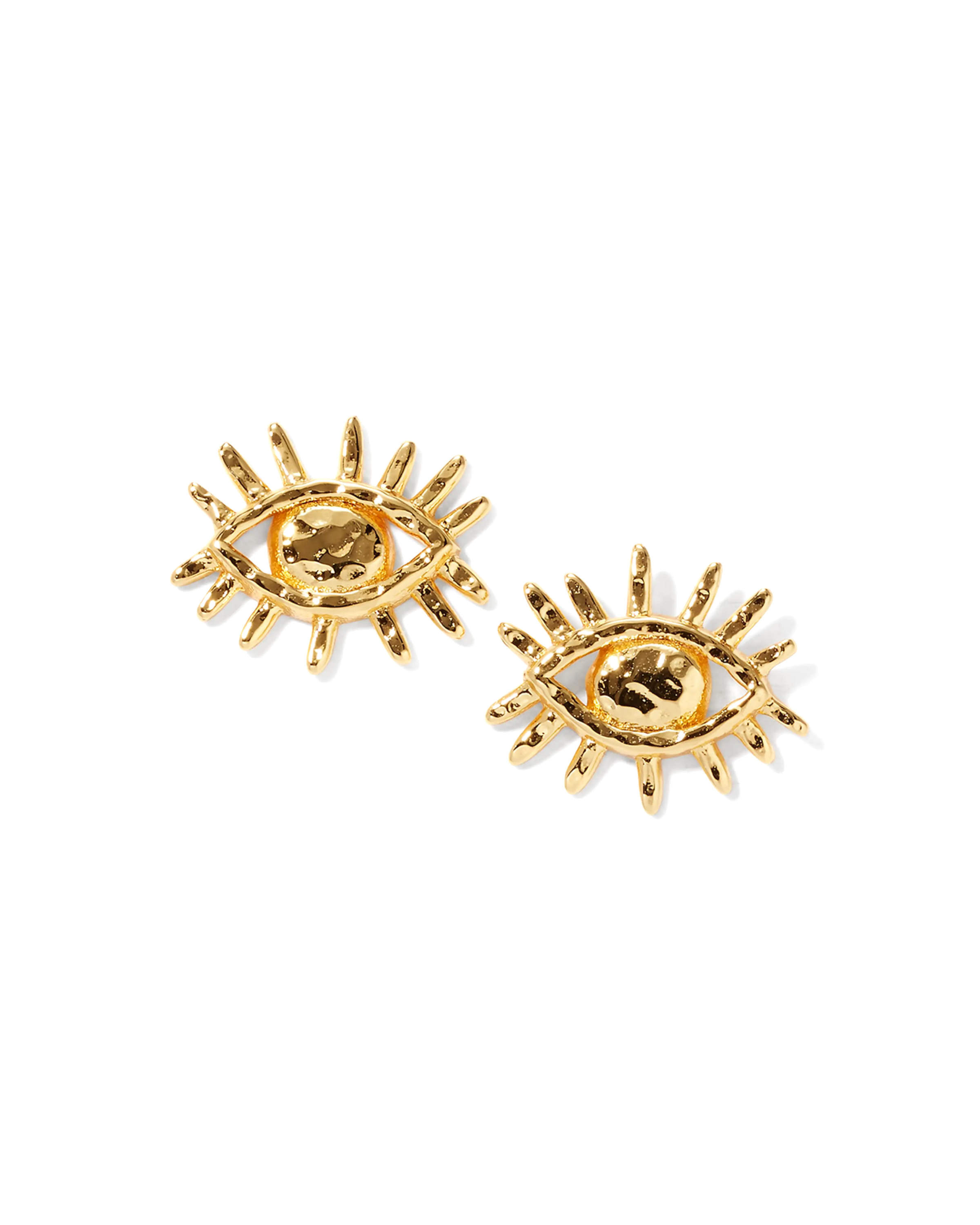 Tiny Gold Evil Eye Stud Earrings