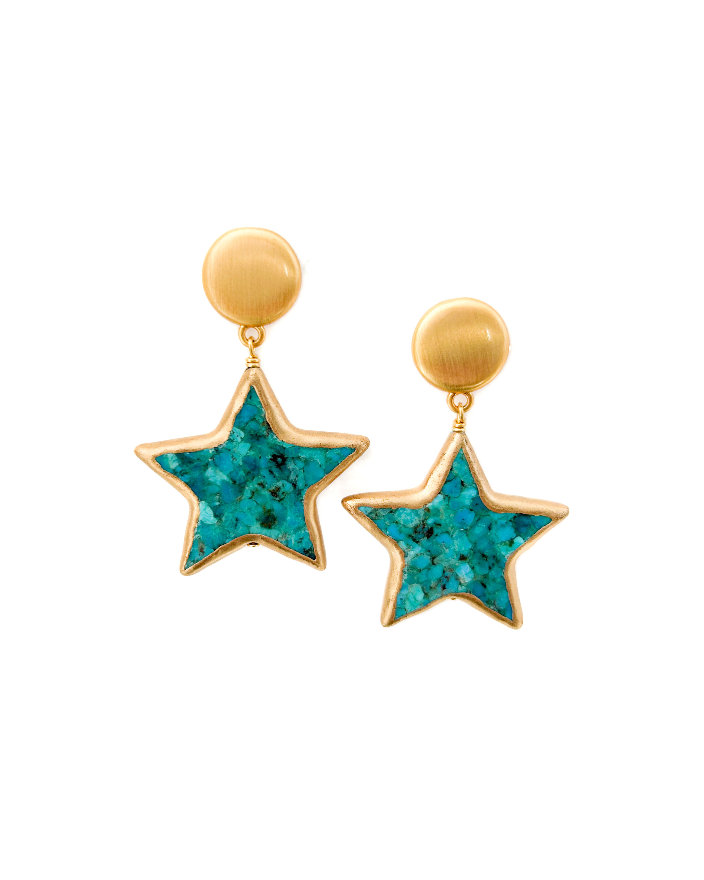 Turquoise Star Earrings