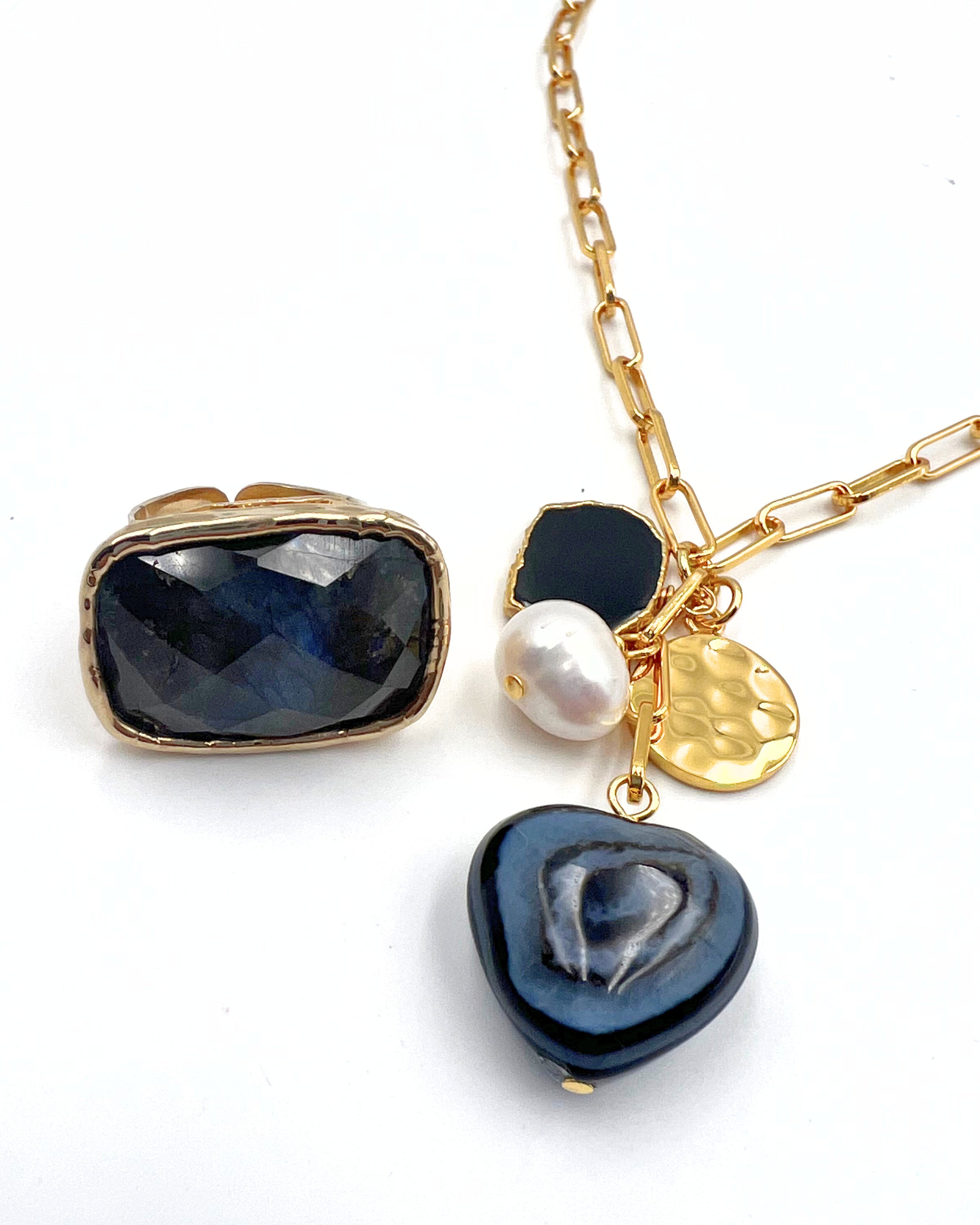 Labradorite Adjustable Ring