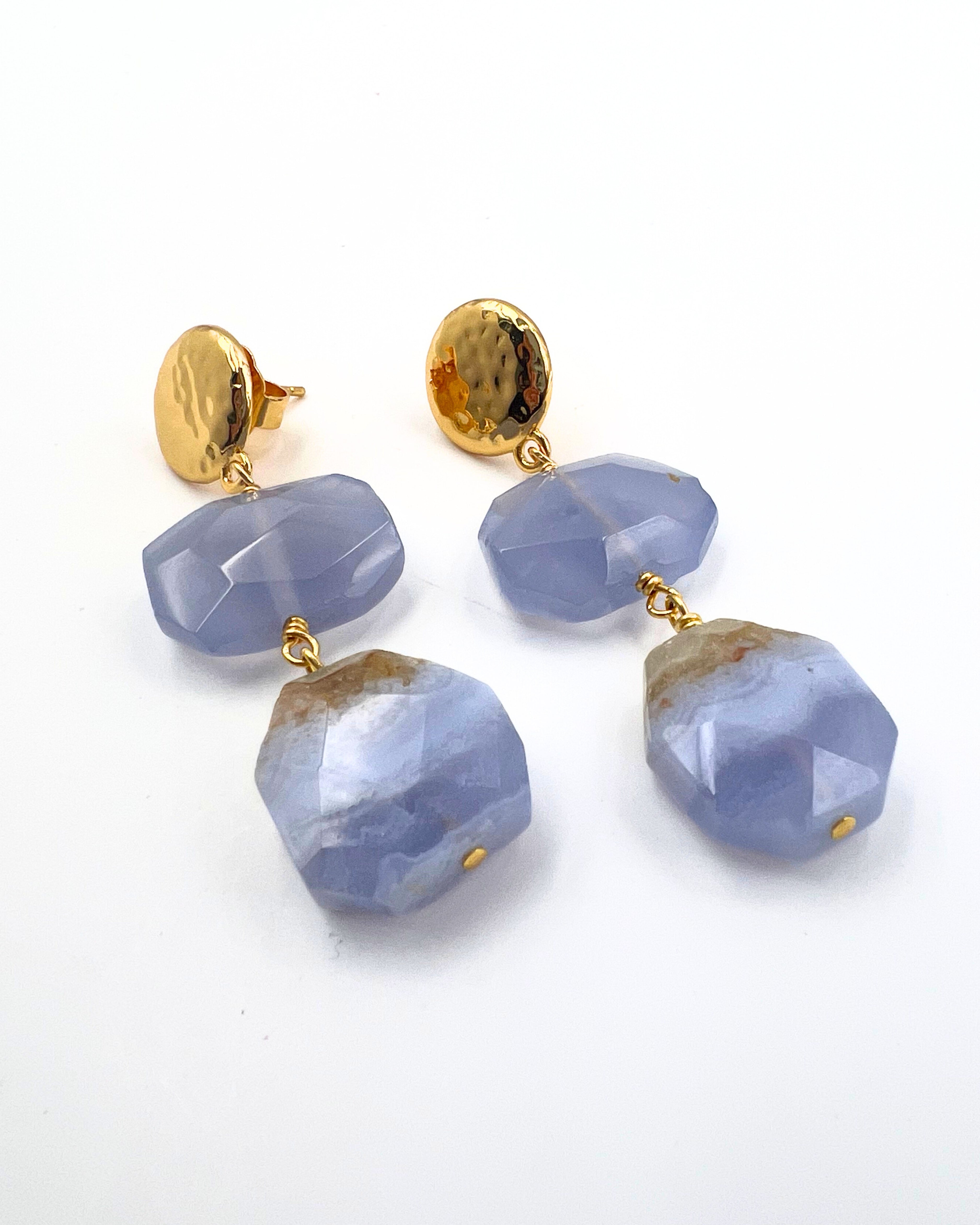 Lace Agate Drop Earrings