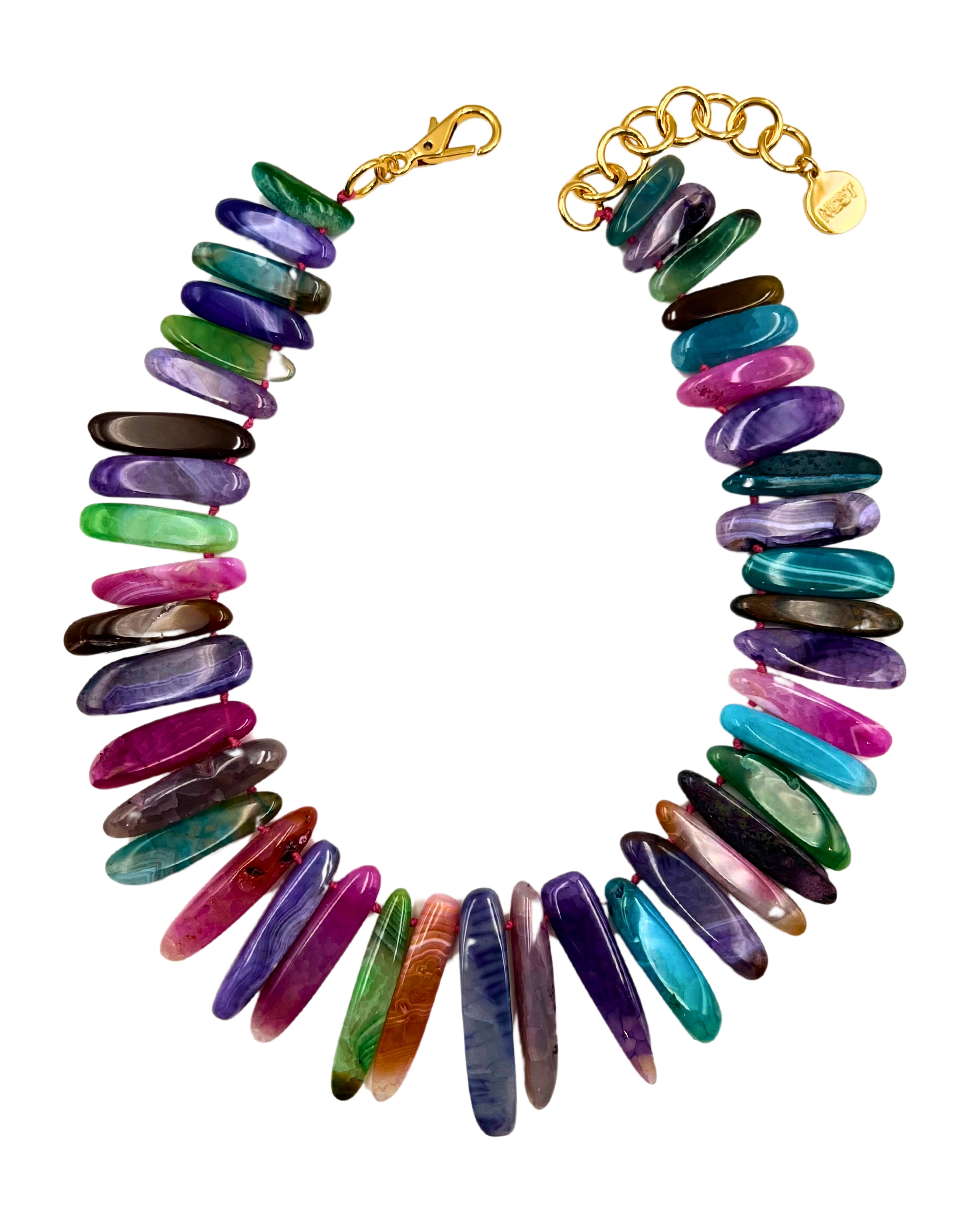 Multi-Color Stone Statement Necklace
