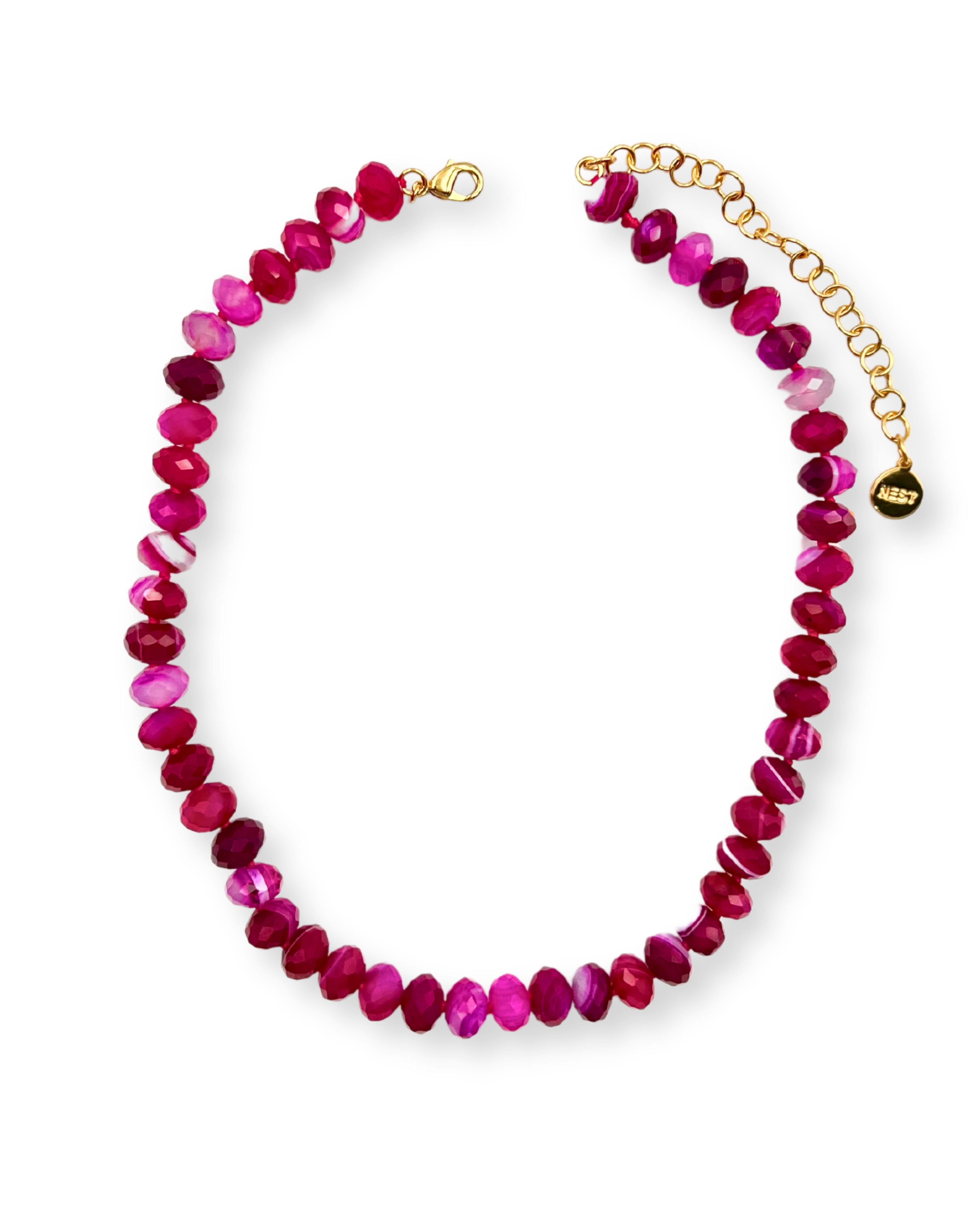Magenta Agate Choker Necklace