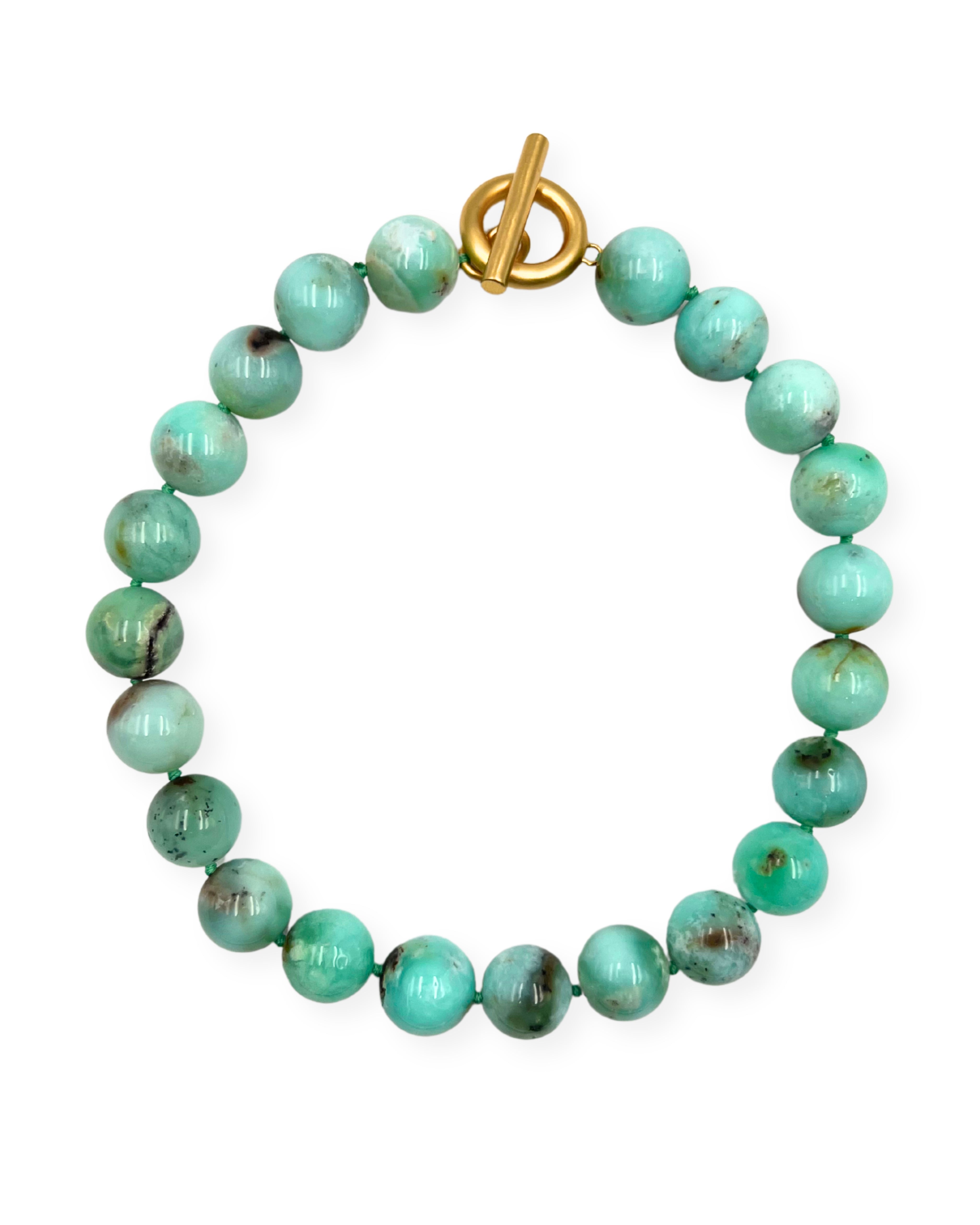 Chrysoprase Statement Strand Necklace