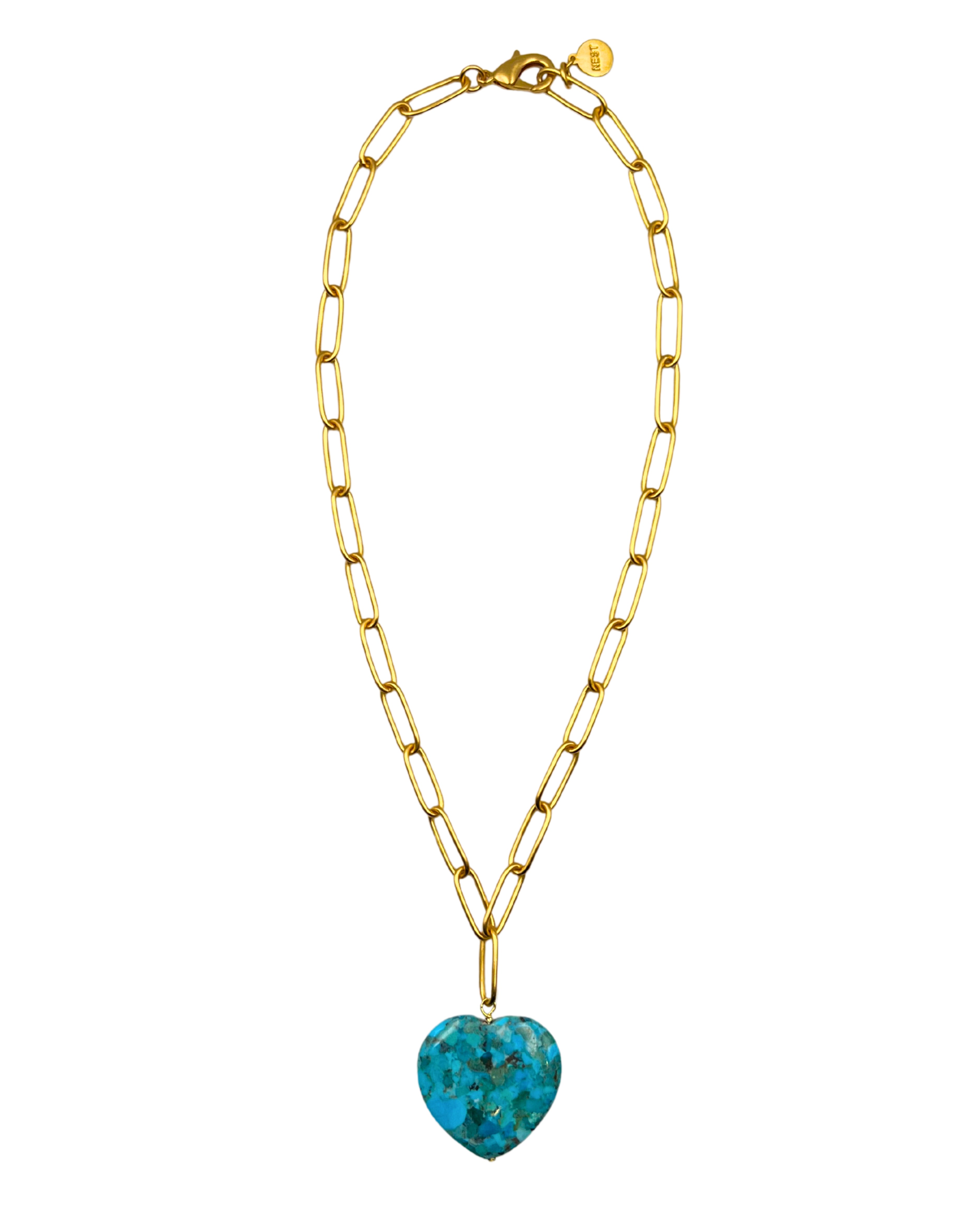 Turquoise Heart Pendant Necklace