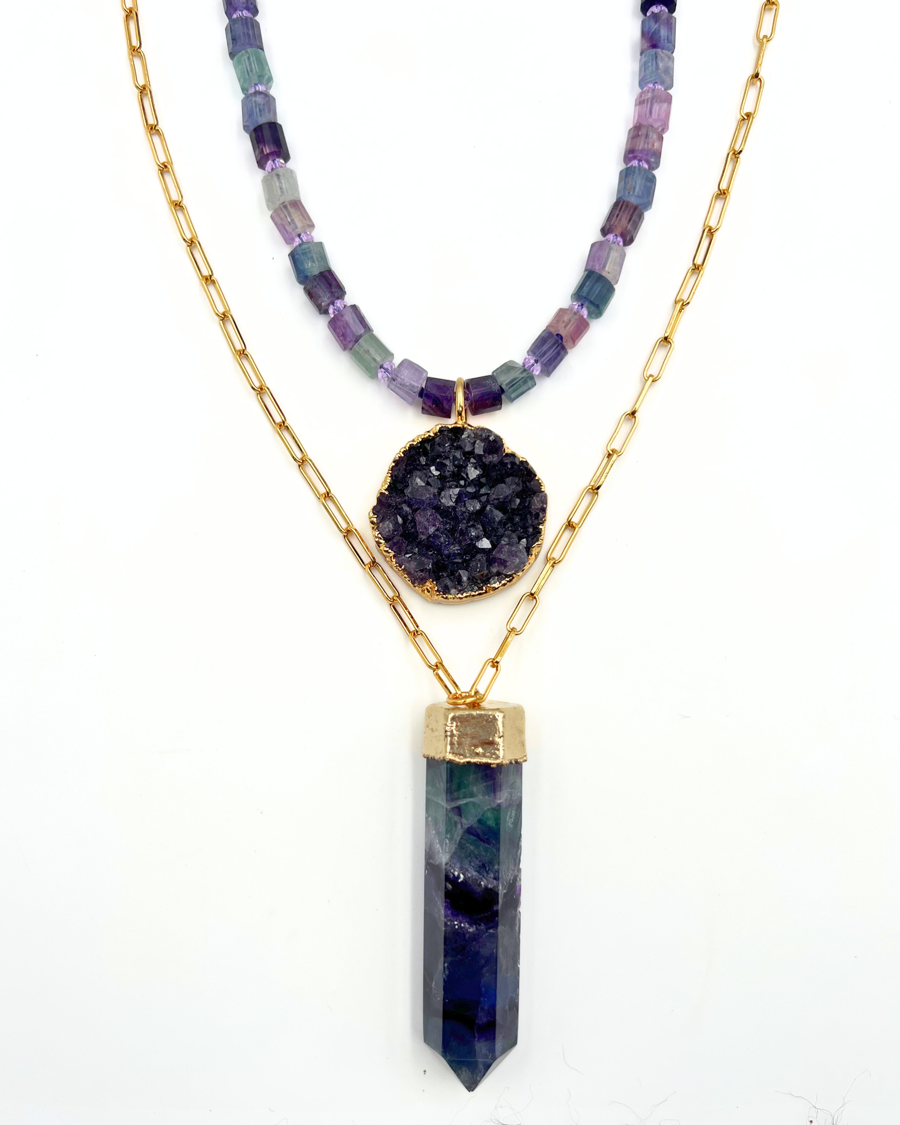 Fluorite Pendant Necklace