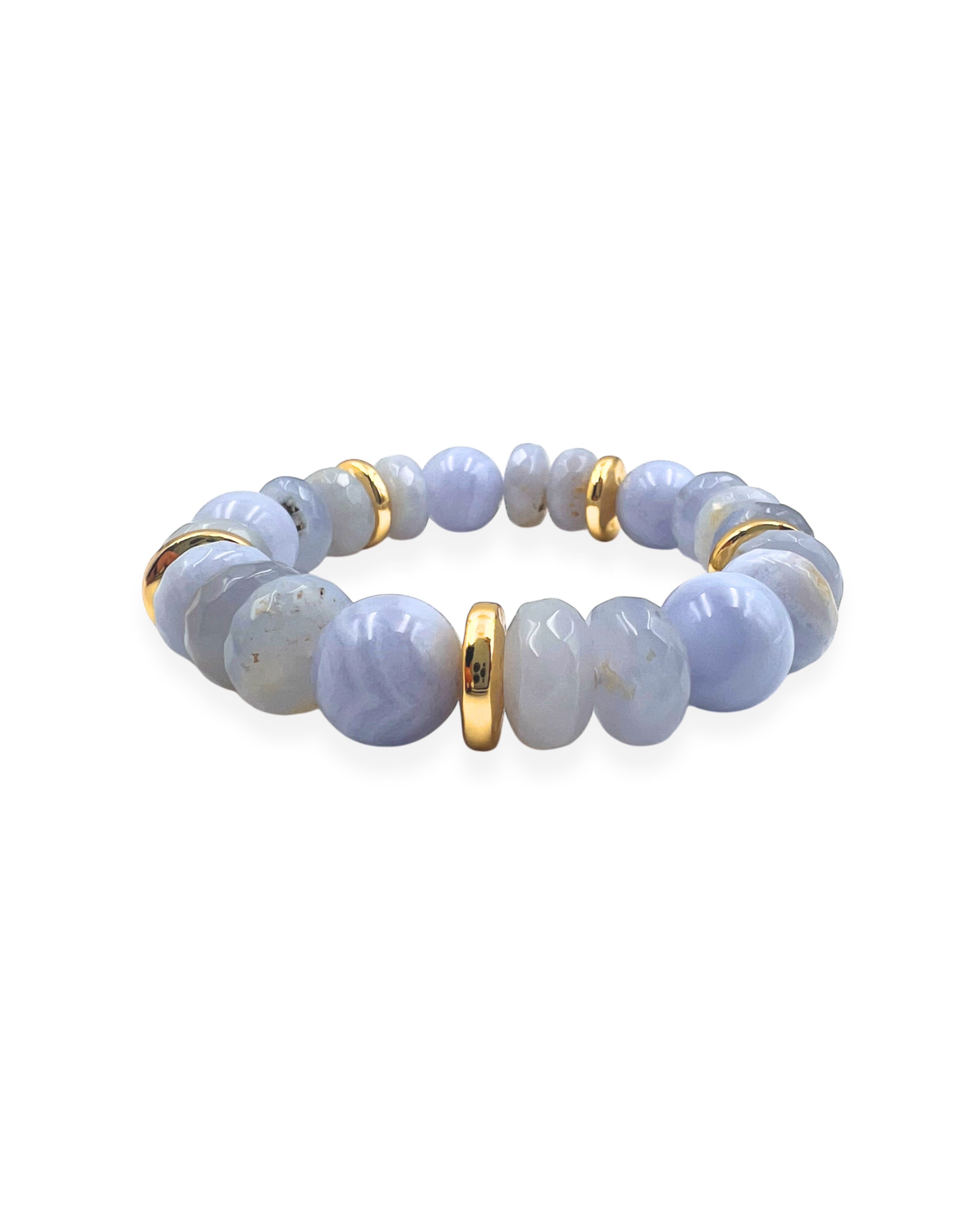 Lace Agate Mix Stretch Bracelet