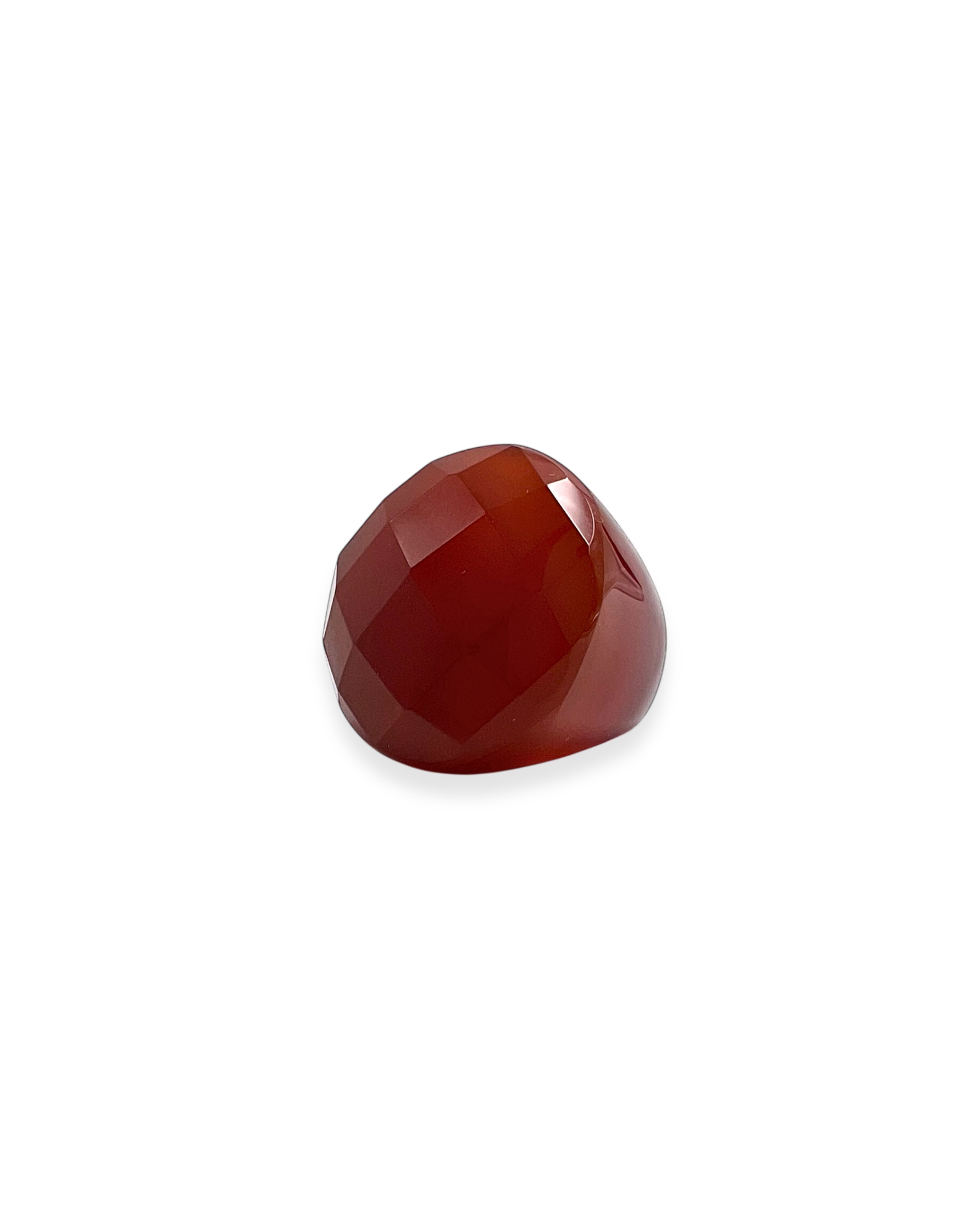 Faceted Carnelian Statement Ring