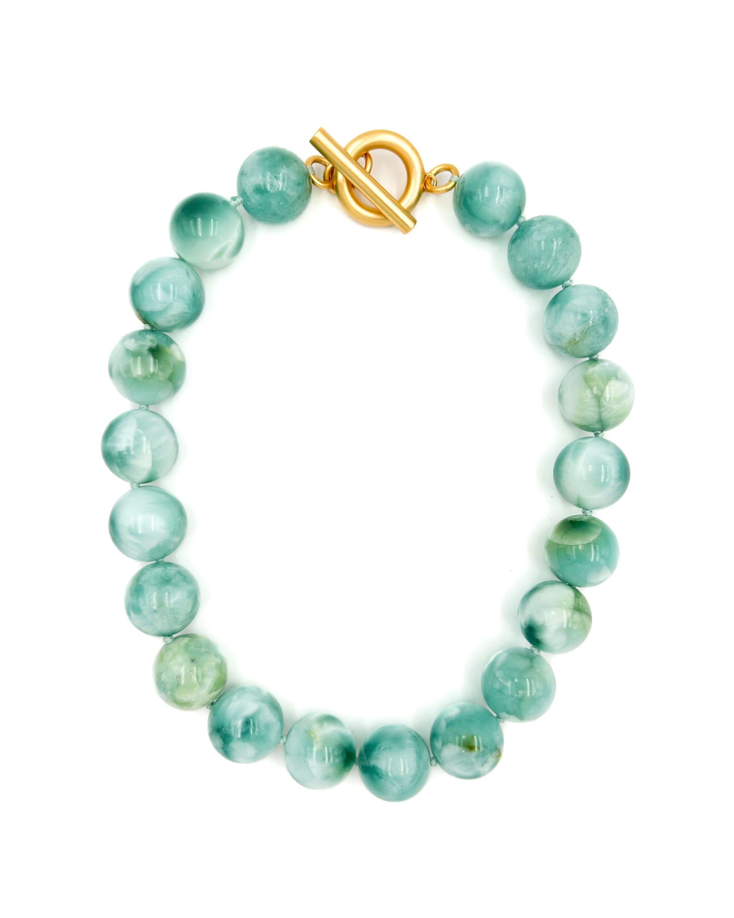 Green Moonstone Toggle Necklace