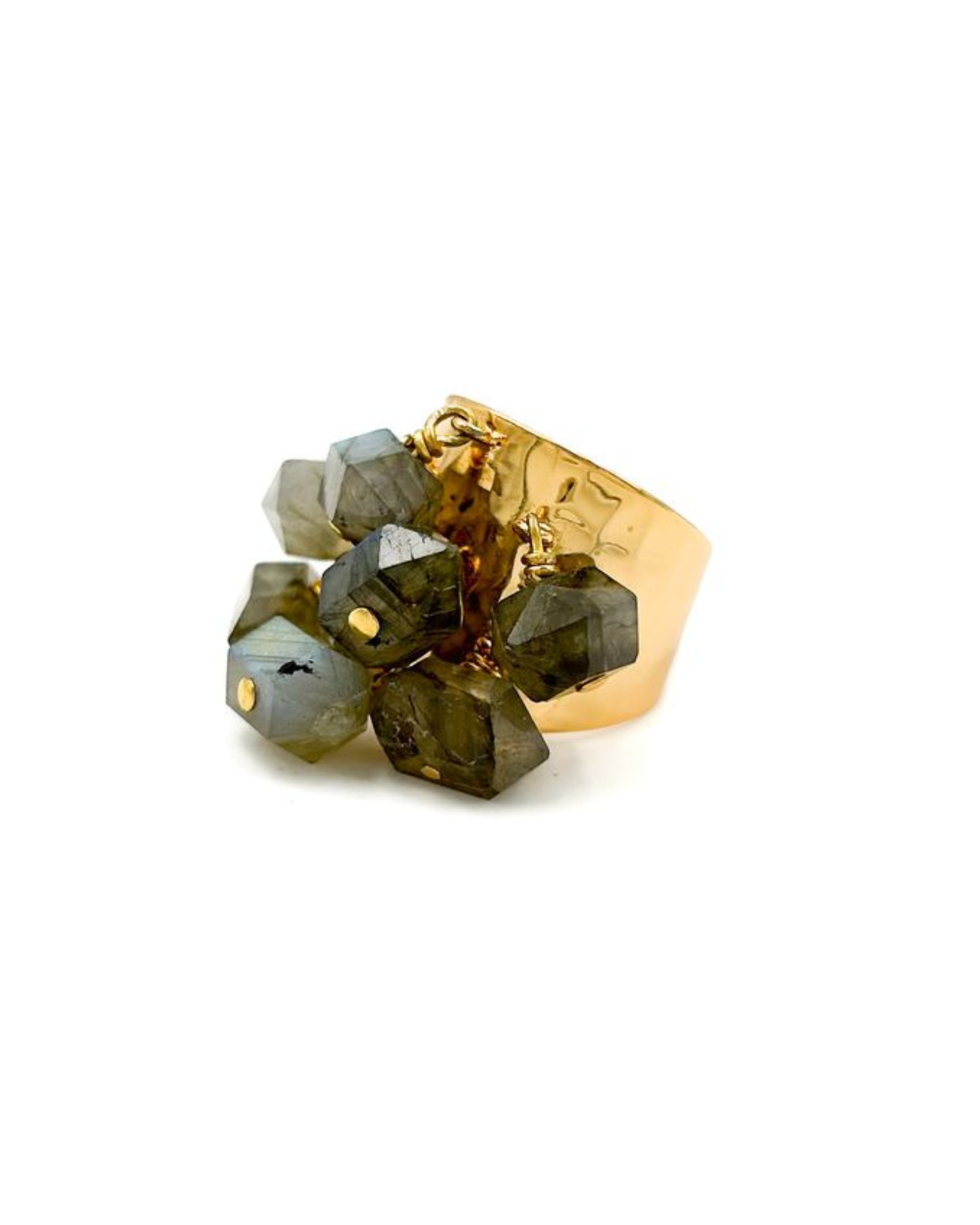 Labradorite Charm Adjustable Ring