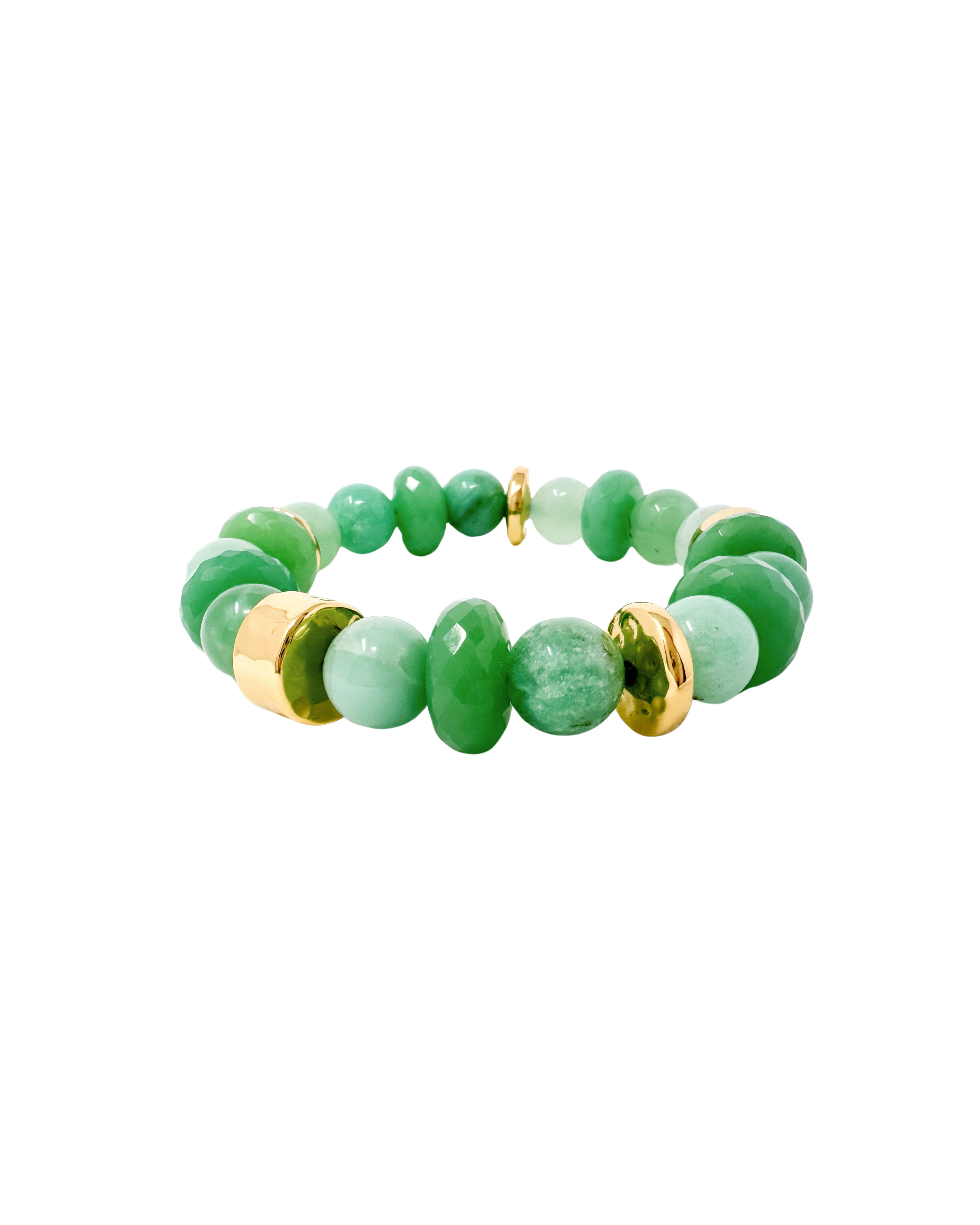 Chrysoprase Mixed Gem Stretch Bracelet