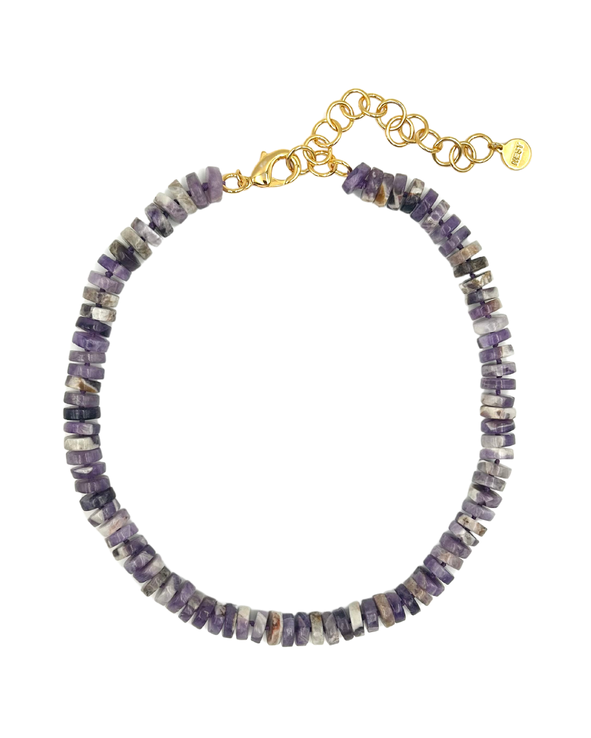 Dogtooth Amethyst Rondelle Necklace