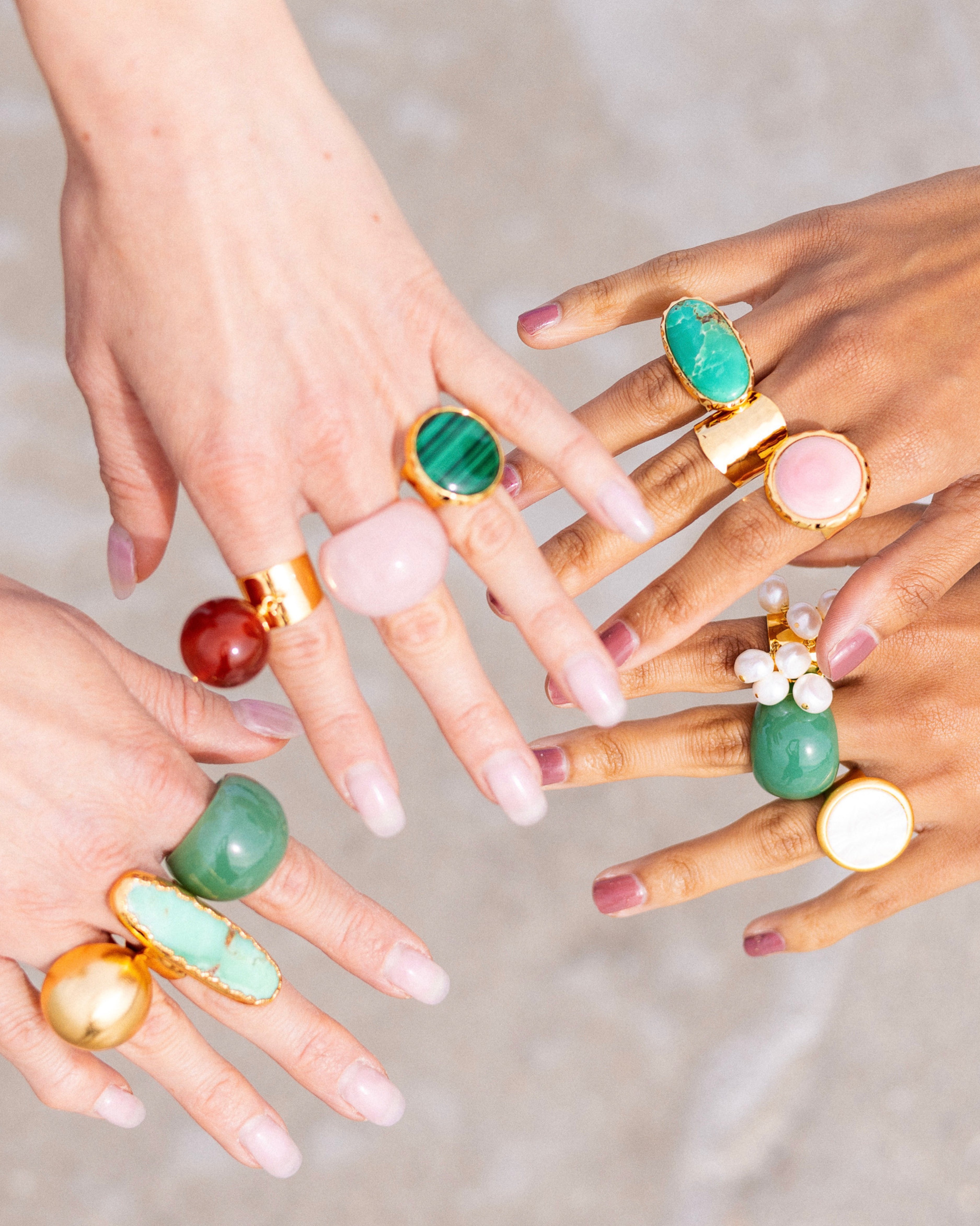 Chrysoprase Gemstone Adjustable Ring