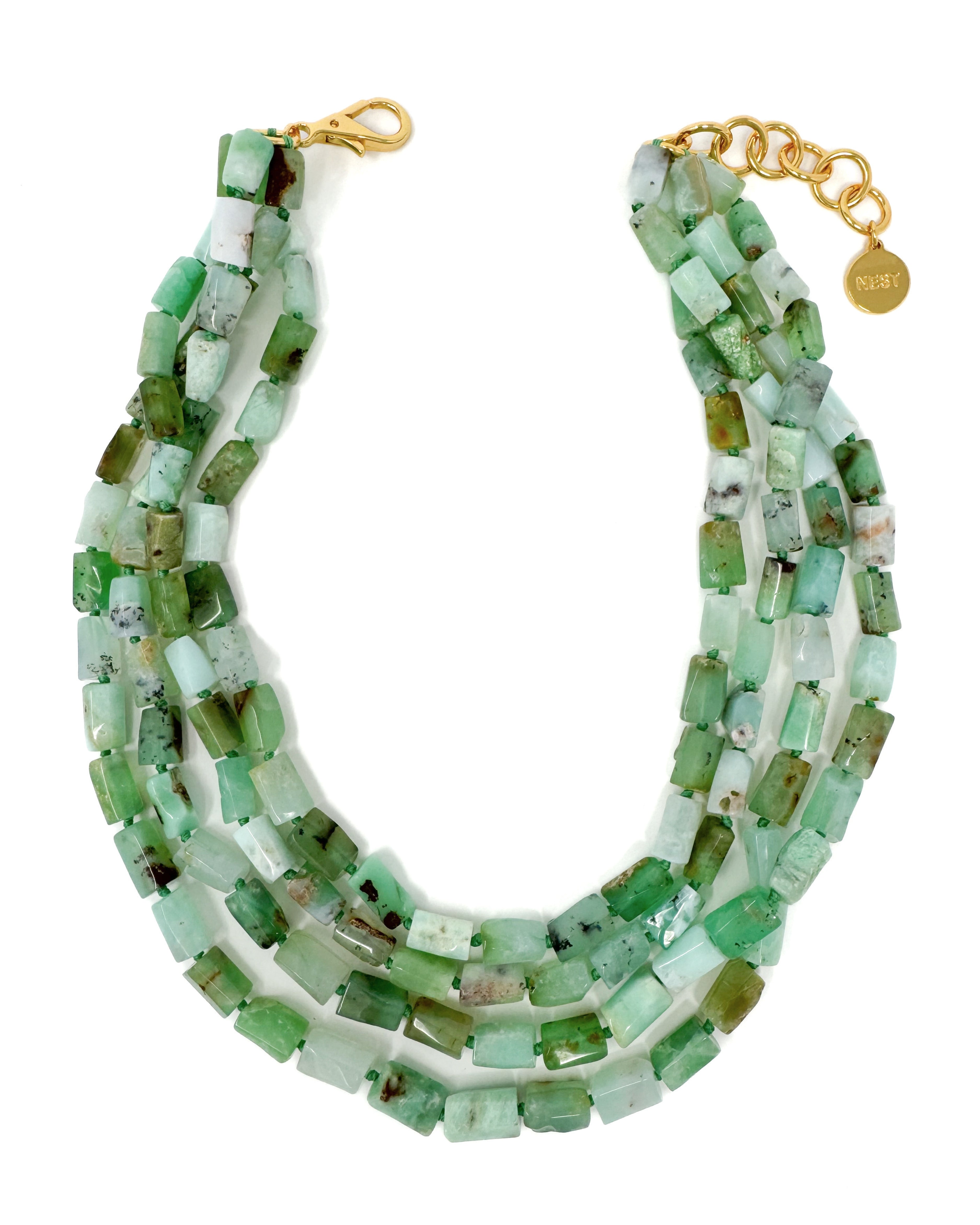 Chrysoprase Multi-strand Necklace