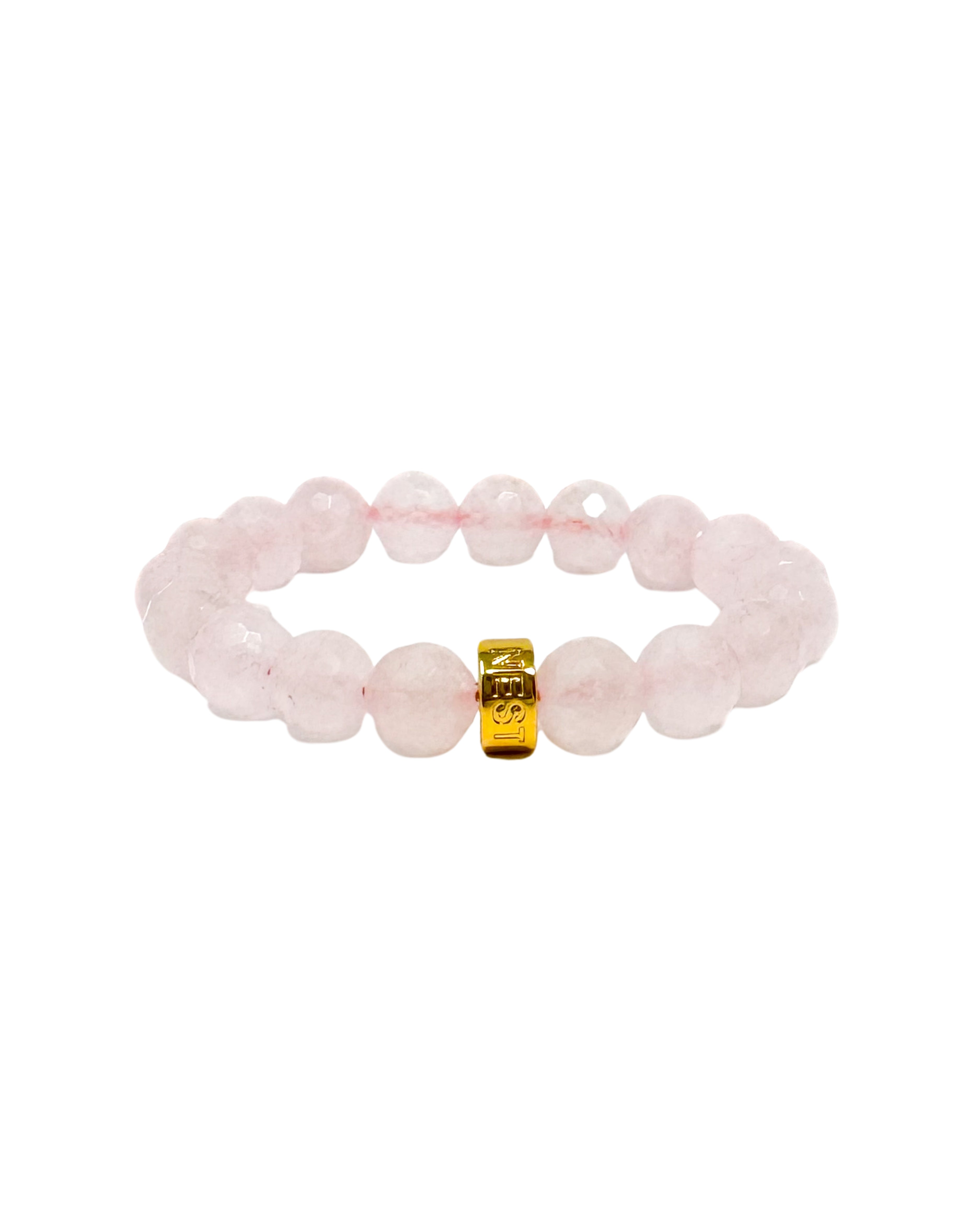 Faceted Rose Quartz Stretch Bracelet