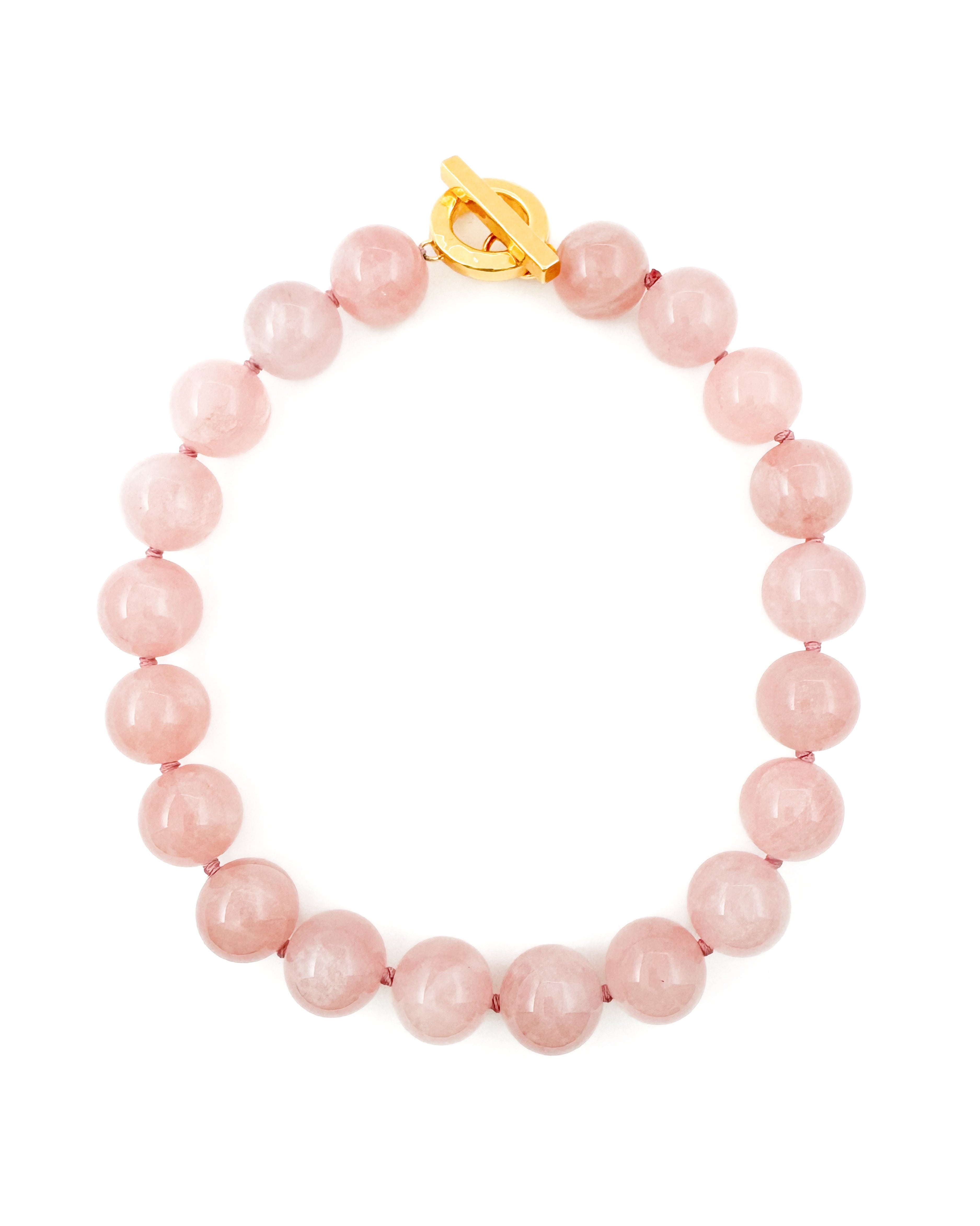 Rose Quartz Statement Sphere Strand